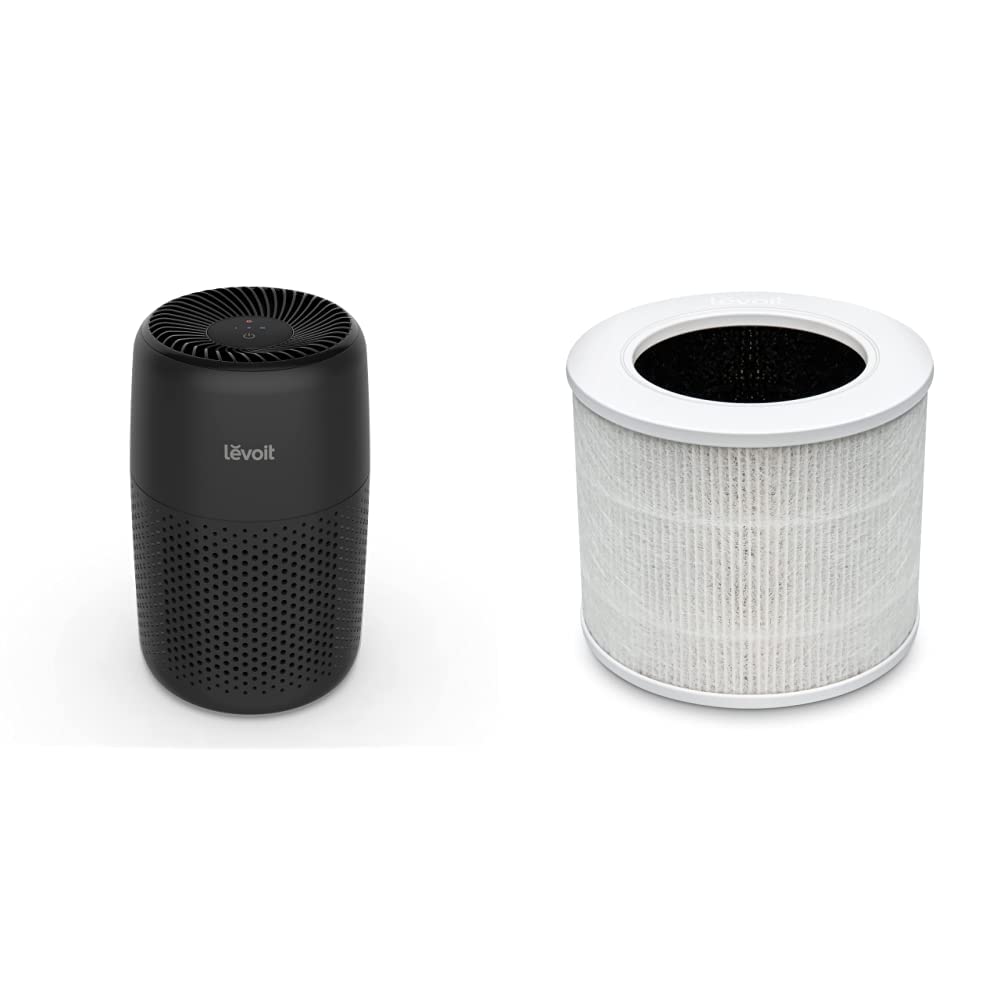LEVOIT HEPA Air Purifier with True HEPA Filter for Home, Office, Bedroom - Removes 99.97% of Dust, Smoke, Pet Dander & Allergens - Quiet Air Cleaner for Better Indoor Air Quality & Allergy Relief
