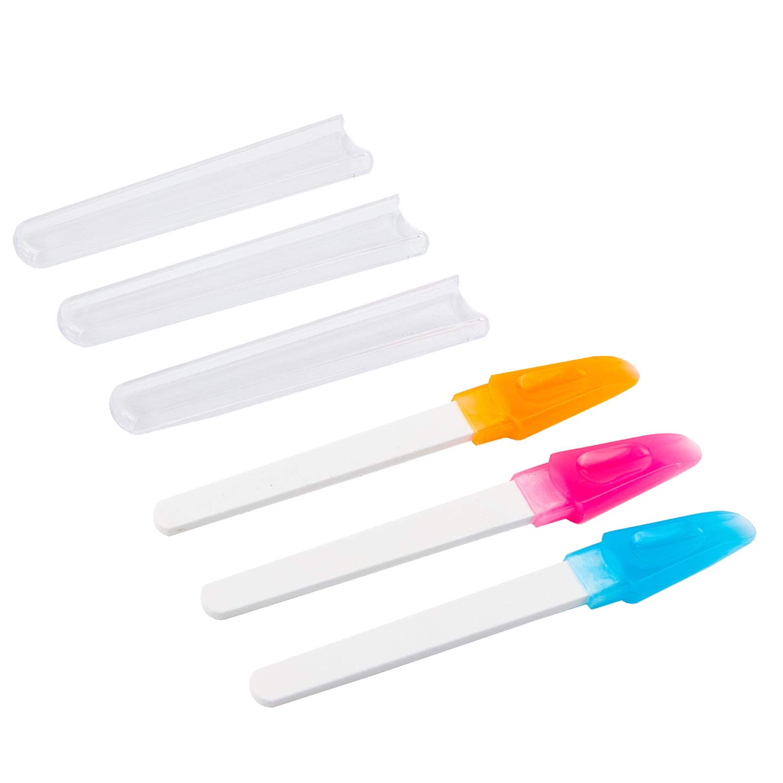 Professional Ceramic Nail Files Set of 3 with Case - Double Sided Manicure Tools for Natural & Acrylic Nails - Perfect for Home Salon, Travel & DIY Nail Care - Women's Nail Care Essential