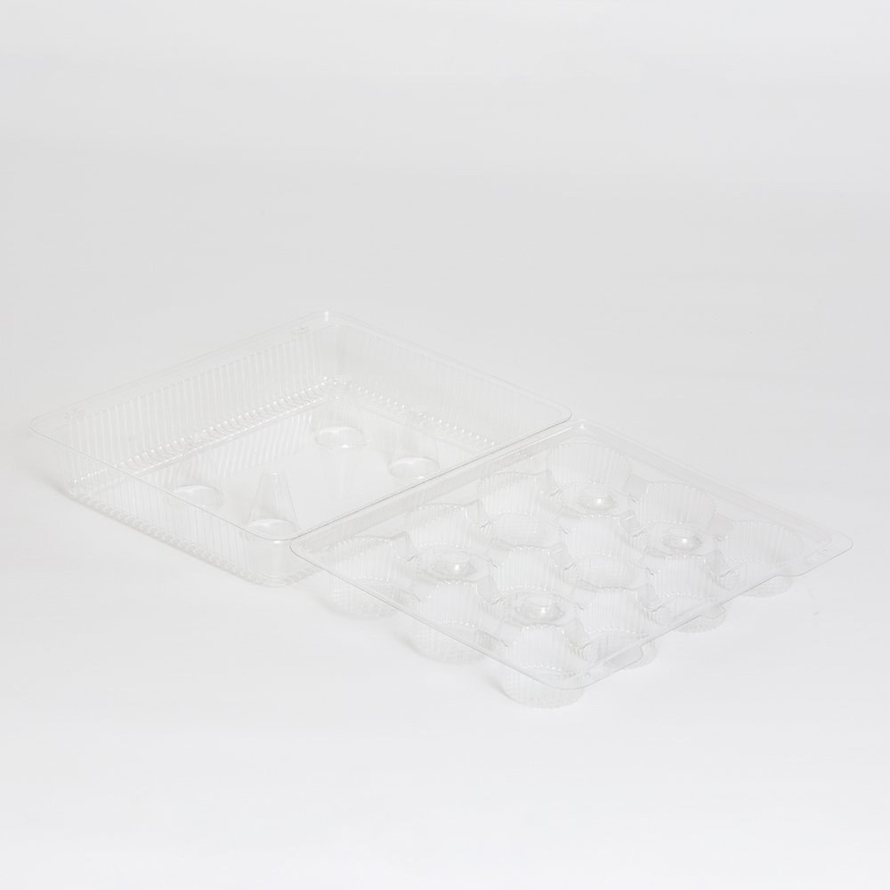 200 Count Clear 12-Cup Muffin Container Bulk Pack - Perfect for Bakeries, Cafes & Home Baking Storage