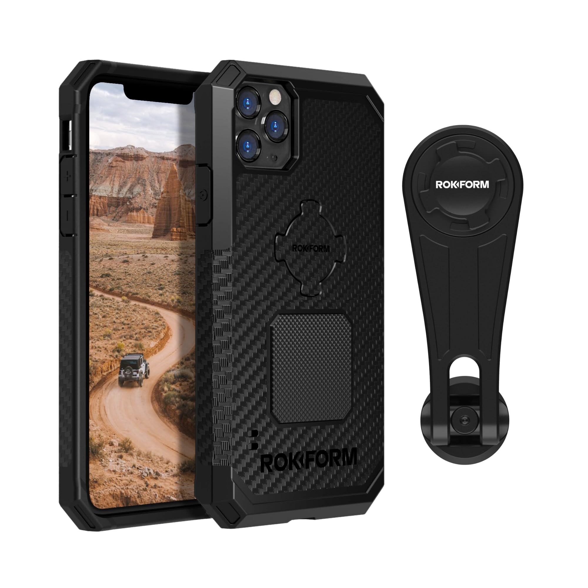Rokform Rugged Case for iPhone 11 Pro Max with Pro Series Bike Phone Mount - Shockproof Protective Cover & Secure Cycling Phone Holder for Outdoor Adventures, Commuting & Motorcycle Rides