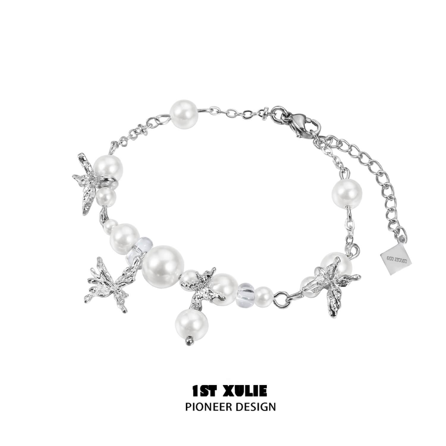 18K Gold Plated Butterfly Pearl Bracelet for Women - Elegant Fashion Jewelry Gift for Birthday, Anniversary & Special Occasions