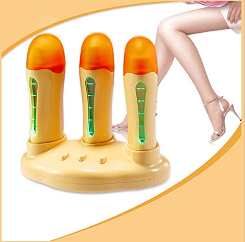 Professional Waxing Kit with Fast Melting Wax - Dual Independent Switch & Heating System for Legs, Face, Underarms, Bikini & Brazilian Hair Removal - Easy to Clean & Portable - Perfect for Women & Men - Ideal for Home Spa, Salon Use & Mother's Day Gifts