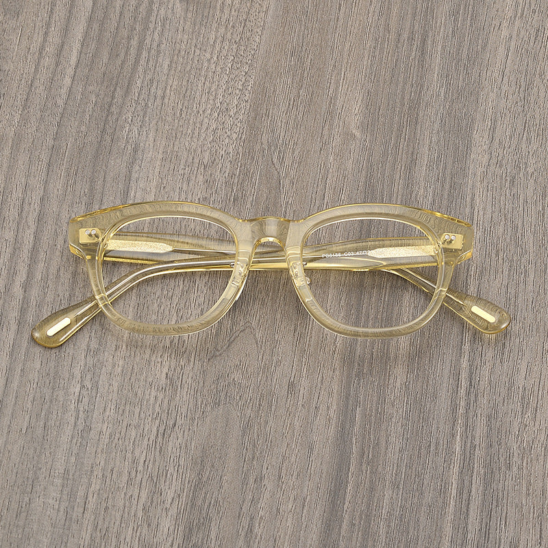 Stylish Acetate Round Glasses Frames SC8186 - Lightweight & Durable Eyewear for Men & Women - Perfect for Reading, Fashion, and Everyday Use