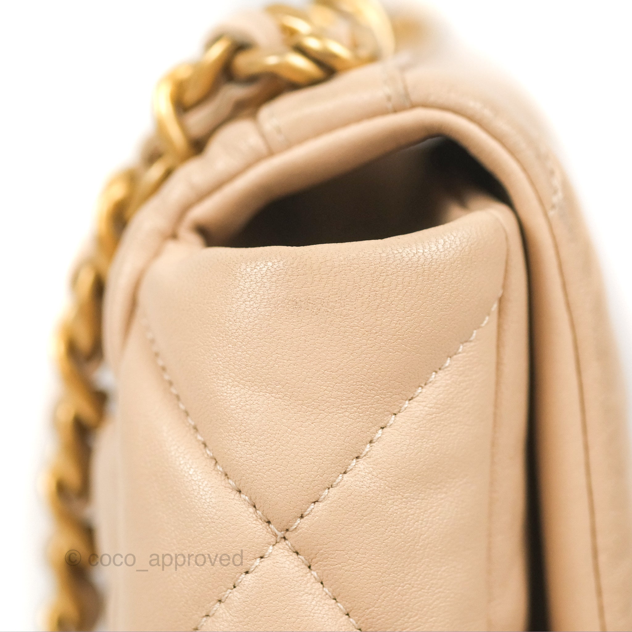 Chanel 19 Small Beige Handbag with Mixed Hardware - Luxury Crossbody Bag for Women, Perfect for Date Night & Special Occasions