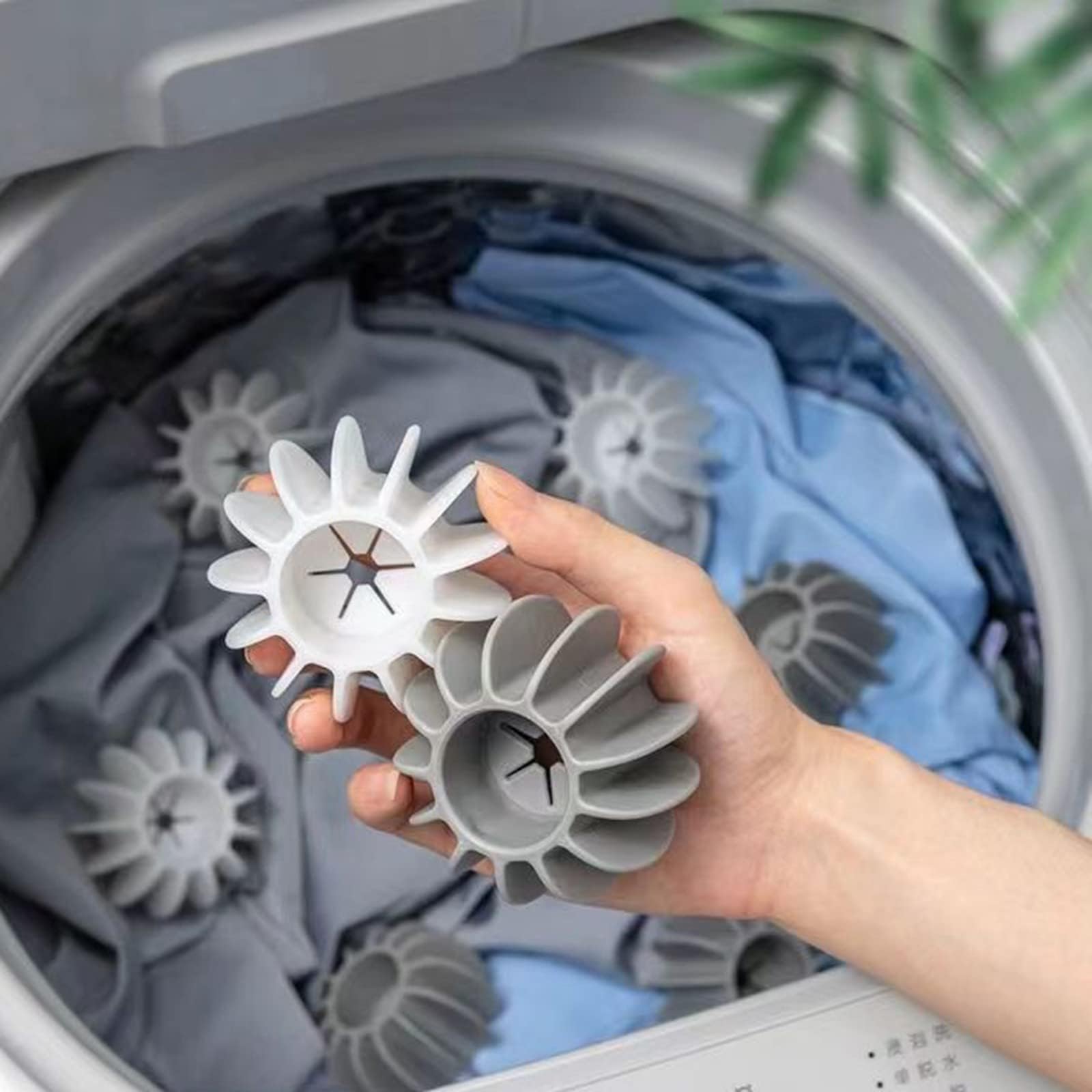 Eco-Friendly Reusable Magic Laundry Balls (5-Pack) - Silicone Tangle-Free Dryer & Washing Machine Balls for Soft, Static-Free Clothes - Perfect for Laundry, Baby Clothes & Pet Bedding Care