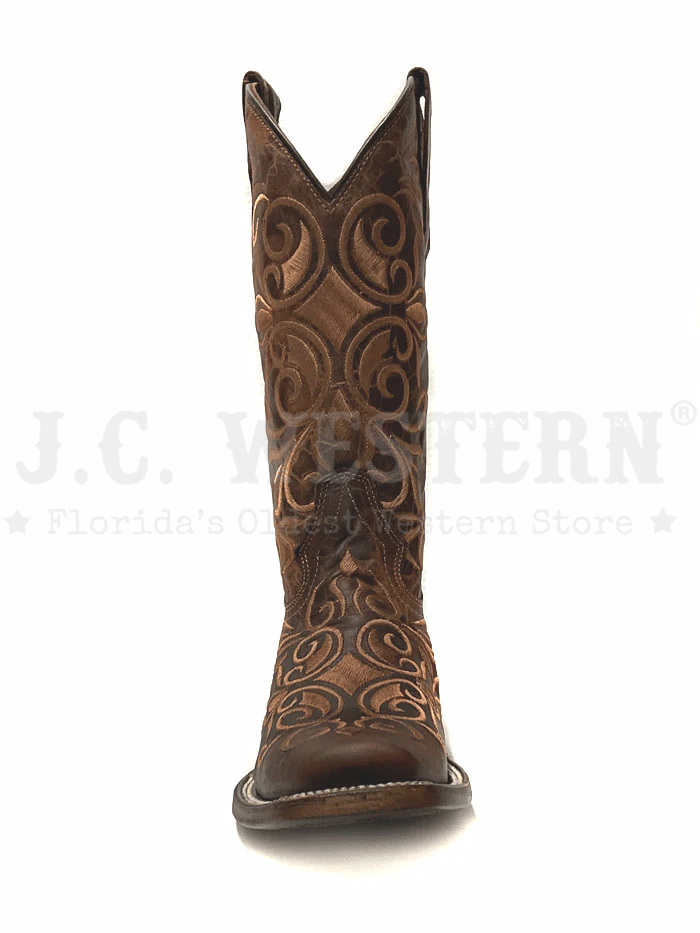Circle G L5795 Women's Western Embroidery Cowboy Boots in Honey Brown - Perfect for Rodeo, Country Dancing & Casual Wear