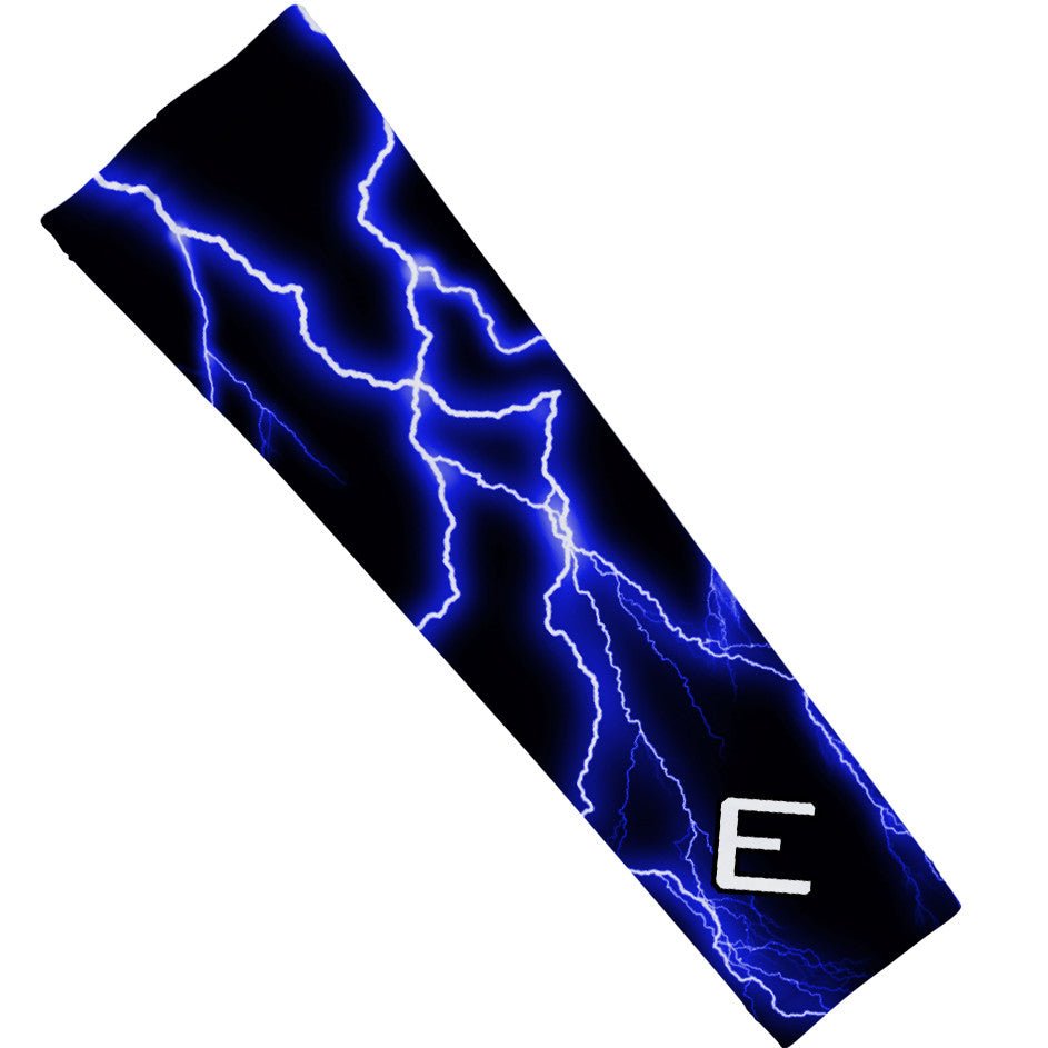 Blue Lightning Arm Sleeve - UV Protection & Compression Sports Sleeves for Basketball, Running, Cycling & Outdoor Activities