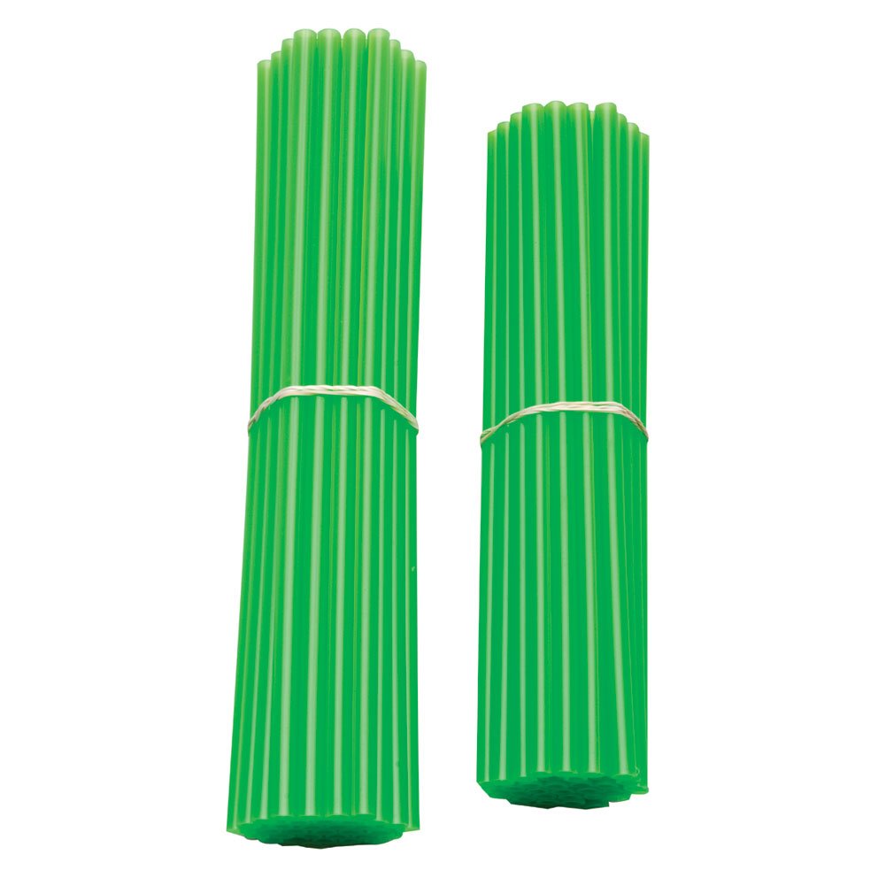 Bykas Dirt Bike Spoke Wraps Neon Green for Suzuki JR80 2001-2004 - High Visibility Motorcycle Wheel Accessories for Off-Road Racing & Night Riding Safety