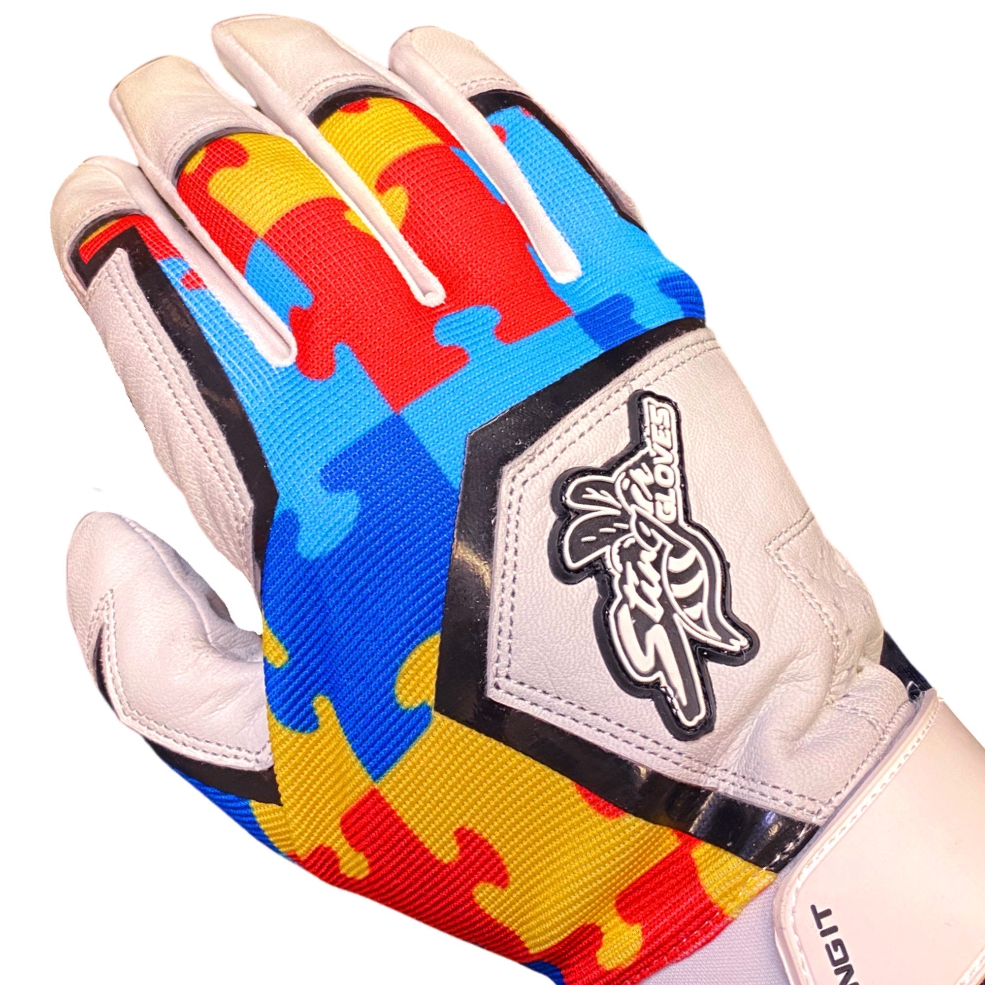 Sting Squad Batting Gloves for Baseball & Softball - Autism Awareness Support - Perfect for Training, Games & Charity Events