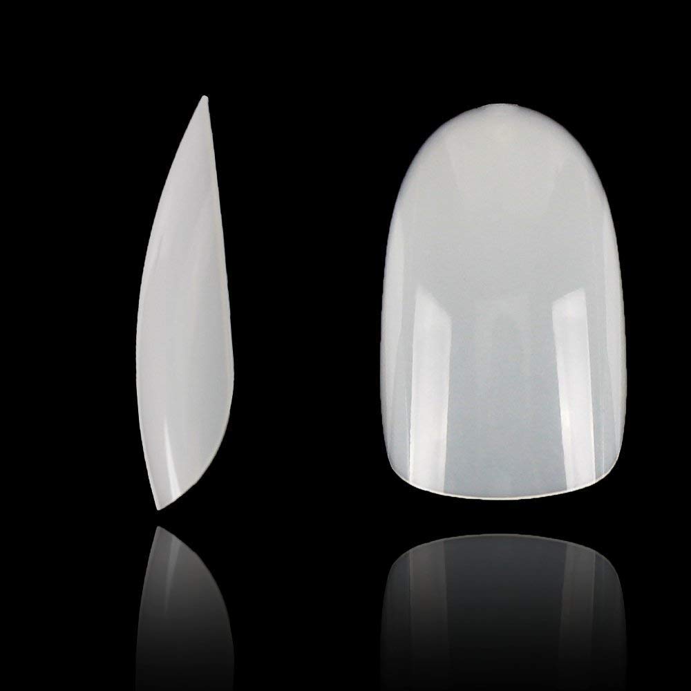 100Pcs Acrylic Fake Nails Kit for Women - Reusable Artificial Nails with Black & White Quick Dry Nail Polish - Perfect for Nail Art, Extensions & Salon Quality Manicures at Home