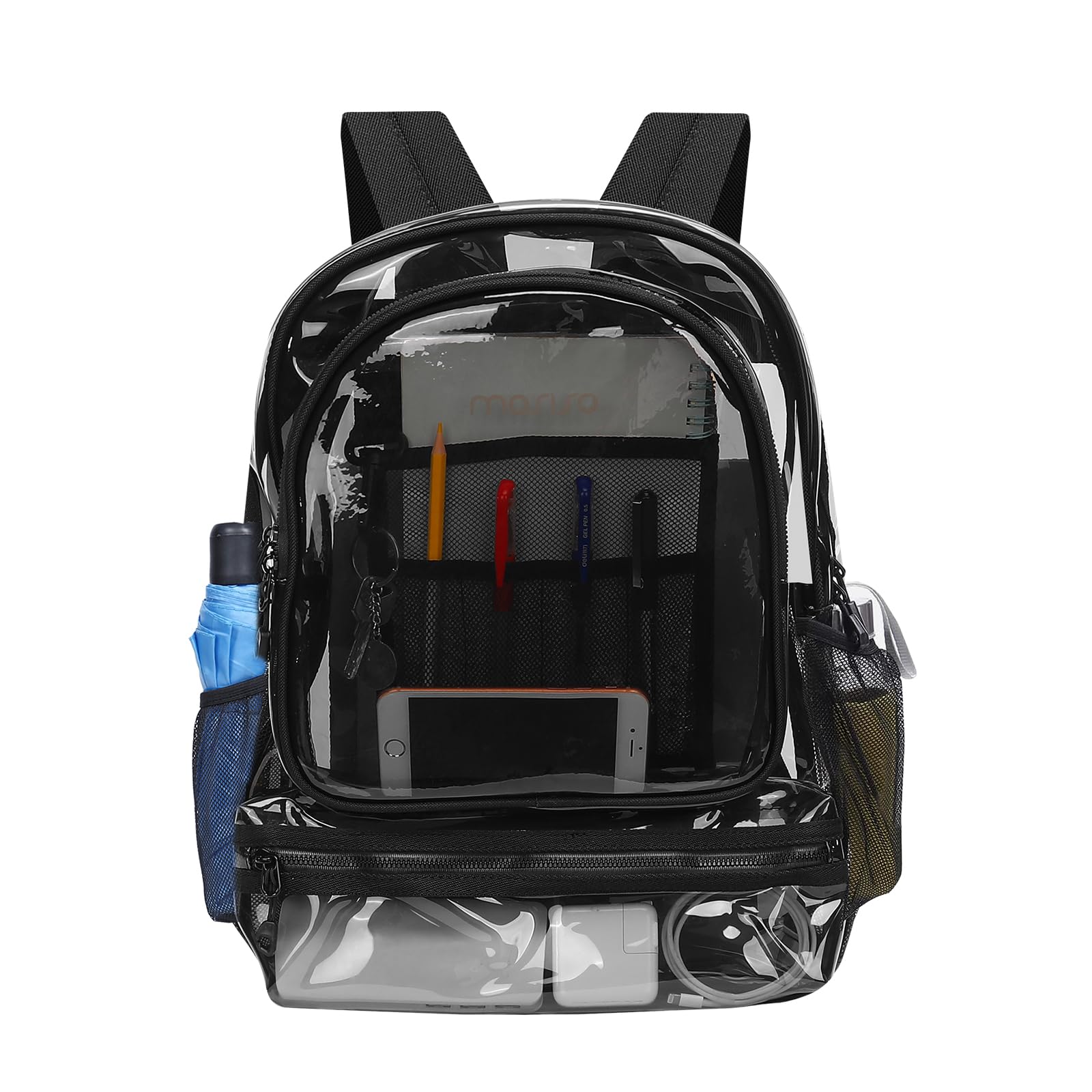 MOSISO 15.6-16 Inch Waterproof Laptop Backpack - Large Capacity Business Travel Bag with Reinforced Strap, Stylish TPU Transparent Design for Men & Women - Perfect for Work, School, Airplane & Daily Commute