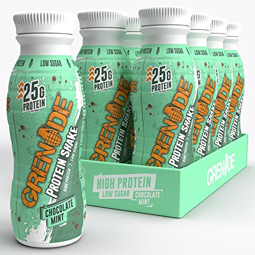 Grenade Carb Killa High Protein Shake 330ml Chocolate Mint Flavor - Pack of 8 Protein Drinks for Workout Recovery & Muscle Building | Post-Workout Nutrition & Healthy Snack Alternative
