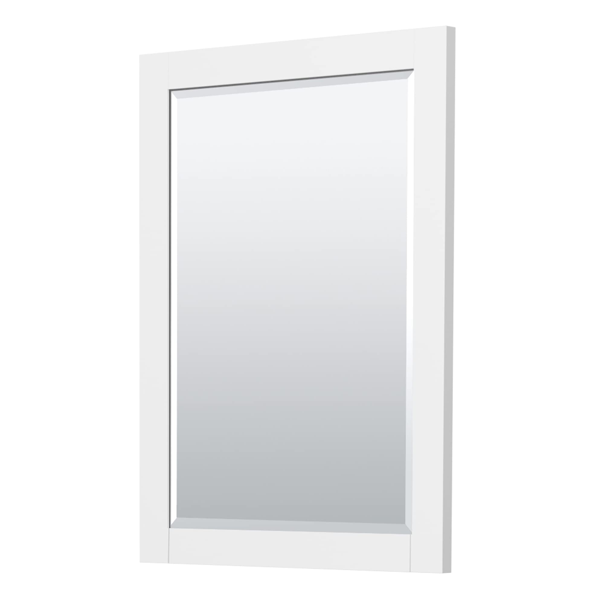 Wyndham Collection Miranda 30 Inch White Bathroom Vanity with White Cultured Marble Countertop, Undermount Square Sink & Brushed Nickel Trim - Includes 24 Inch Mirror for Modern Bathroom Remodel & Small Space Solutions