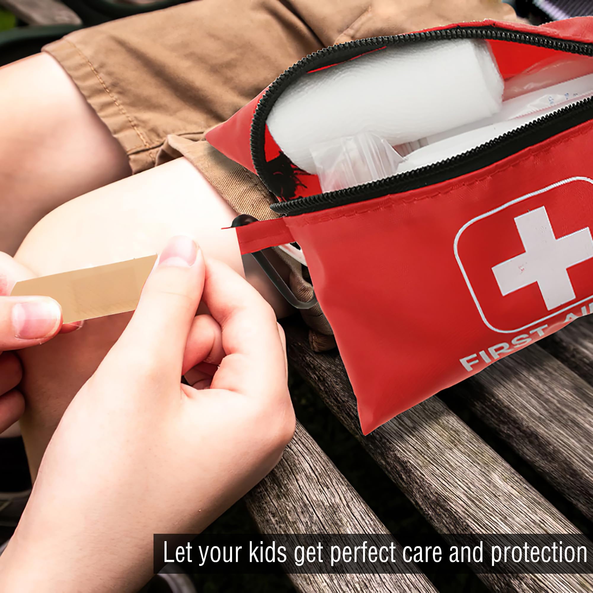 166-Piece Small Emergency First Aid Kit - Clean, Treat & Protect Minor Injuries | Perfect for Outdoors, Camping, Car, Home & Workplace Safety