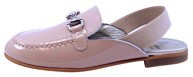 Luccini Jennifer Cuerolite Natural Leather Girls Loafers with Elastic Strap - Comfortable Slip-On School Shoes for Teens & Kids | Perfect for Casual Wear, School Uniforms & Everyday Outfits