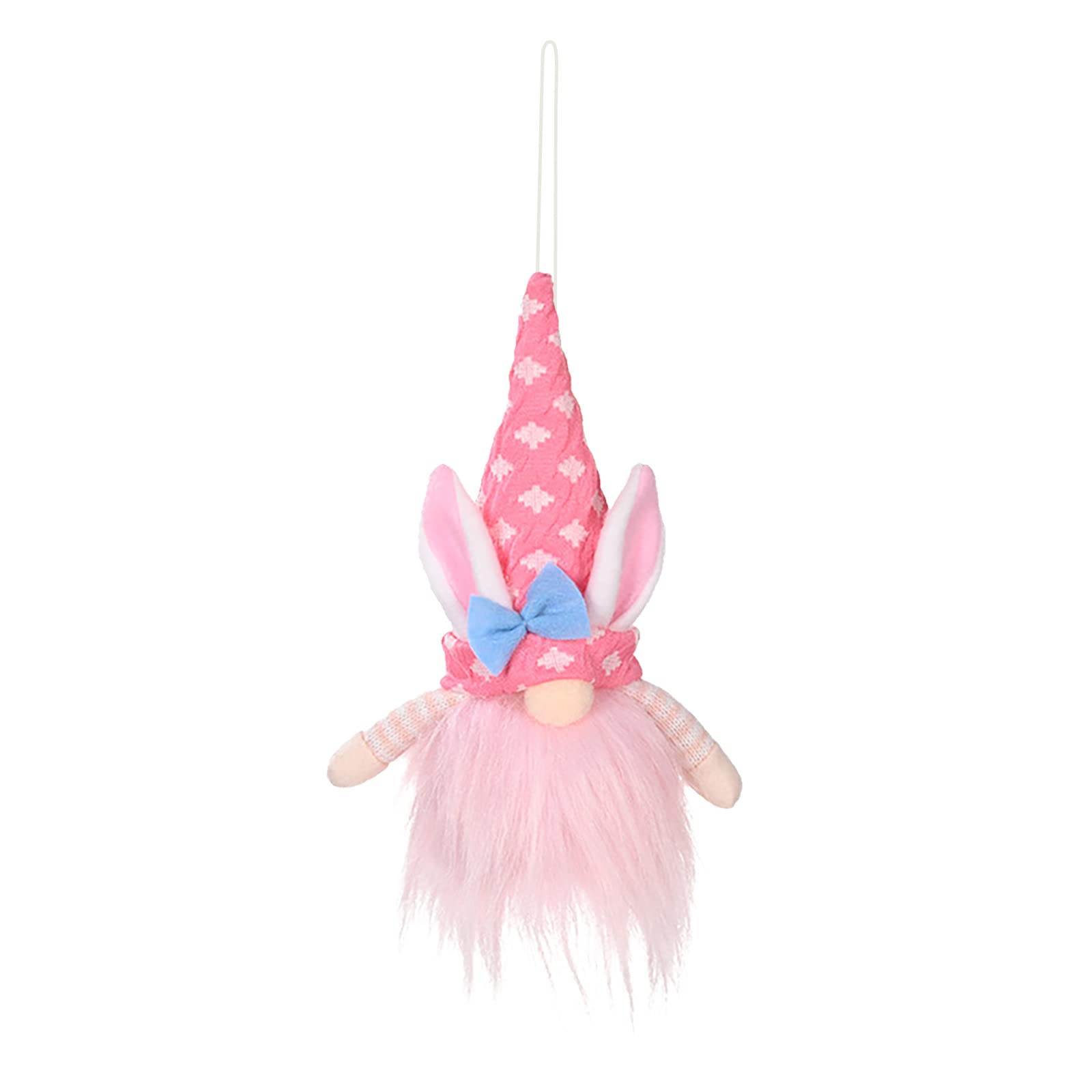Colorful Plush Bunny Gnomes with LED Lights - Easter Bunny Hanging Decorations for Spring Party, Holiday Home Decor, Easter Tree Ornaments & Gift Basket Fillers