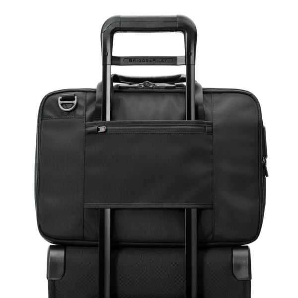 Briggs & Riley HTA Medium Slim Expandable Briefcase - Professional Laptop Bag for Business Travel & Office Commute - Durable Carry-On with Expandable Storage for Work Essentials