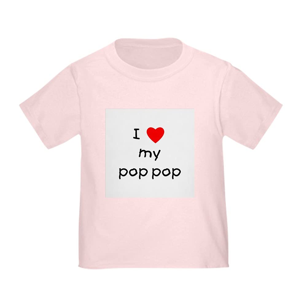 Pop Pop Grandpa Toddler T-Shirt - Cute 'I Love My Pop Pop' Graphic Tee for Toddlers - Perfect for Family Outings & Grandparents Day Gifts