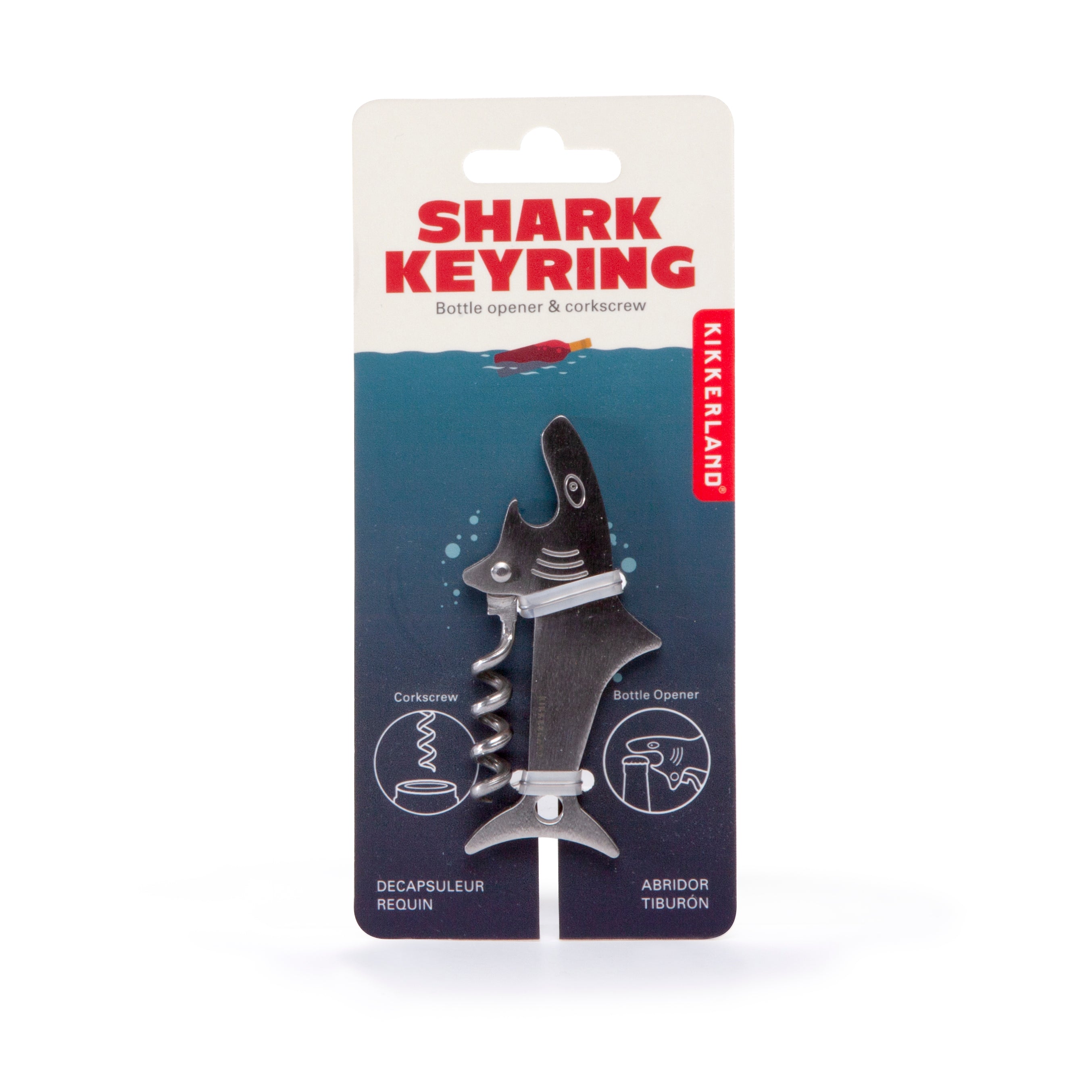 Shark Keychain - Durable Stainless Steel Key Ring with Unique Shark Design for Keys, Backpacks & Gifts - Perfect for Beach Lovers, Surfers & Marine Enthusiasts