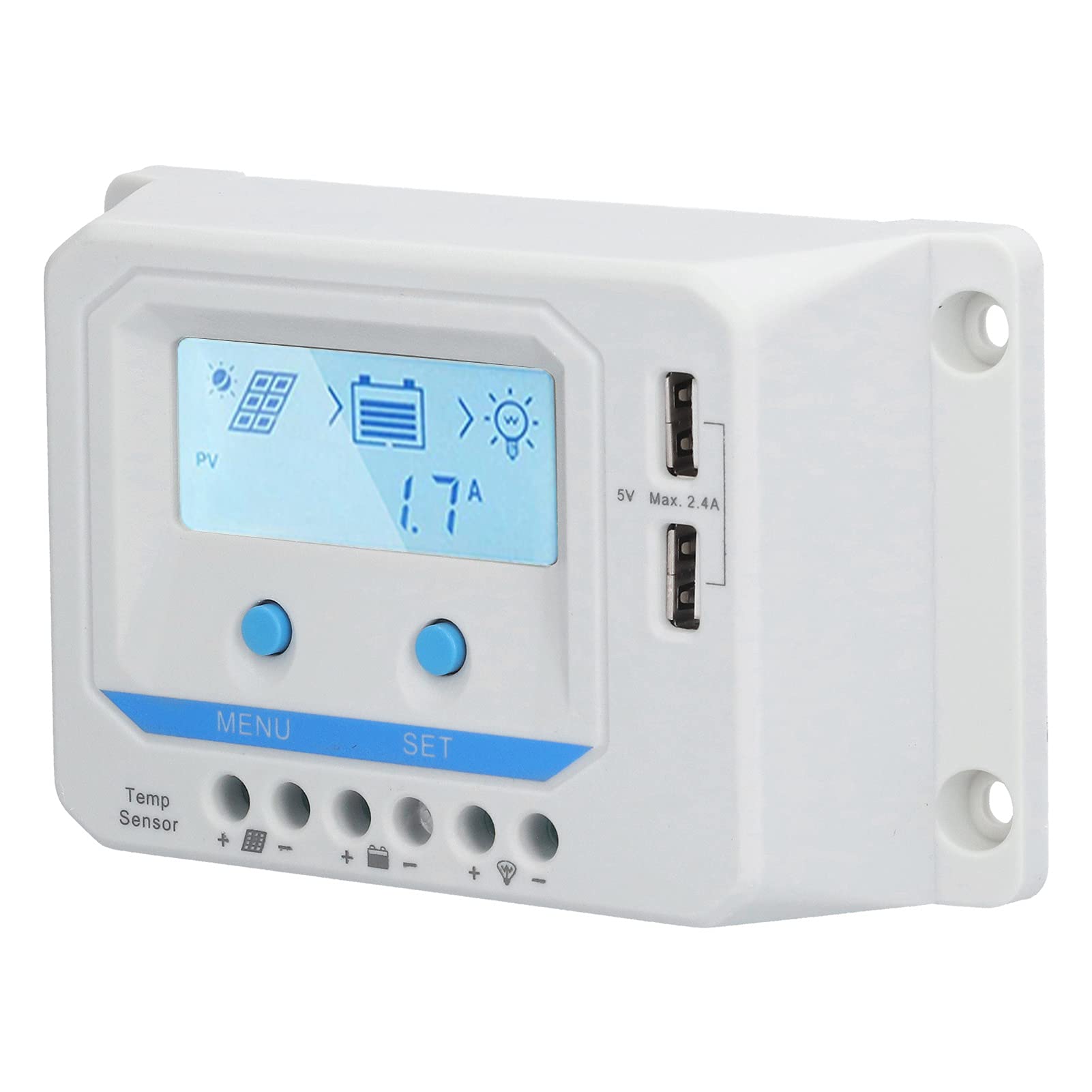 Best Solar Panel Controller with LCD Display - Efficient Solar Charging Protector for Traffic Lights & Outdoor Solar Systems | Ideal for Solar Street Lights, Traffic Signals & Off-Grid Power