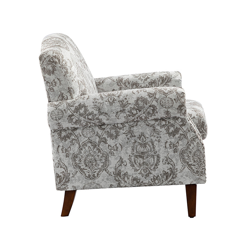Matteo Upholstered Armchair with Nailhead Trim - Modern Accent Chair for Living Room, Bedroom & Office - Comfortable Lounge Chair with Stylish Nailhead Detailing