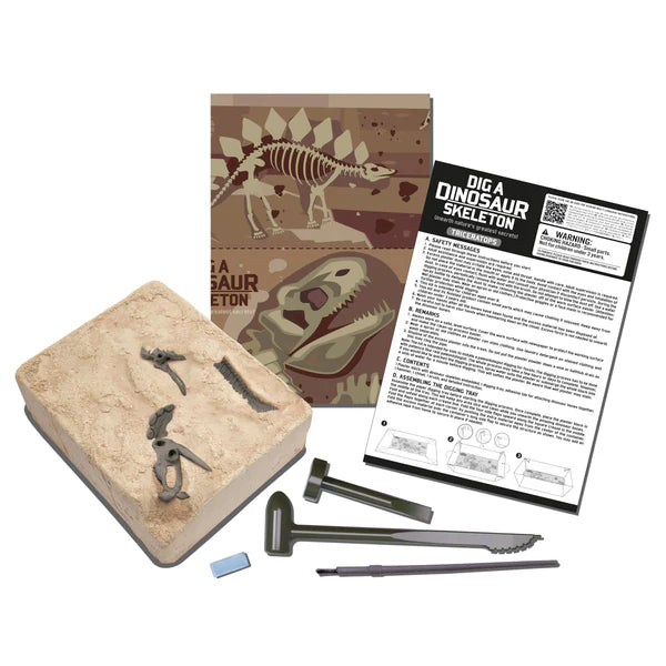 Natural History Museum Dig a Triceratops Skeleton - Dinosaur Fossil Excavation Kit for Kids STEM Learning & Paleontology Fun | Perfect for Science Projects & Educational Play