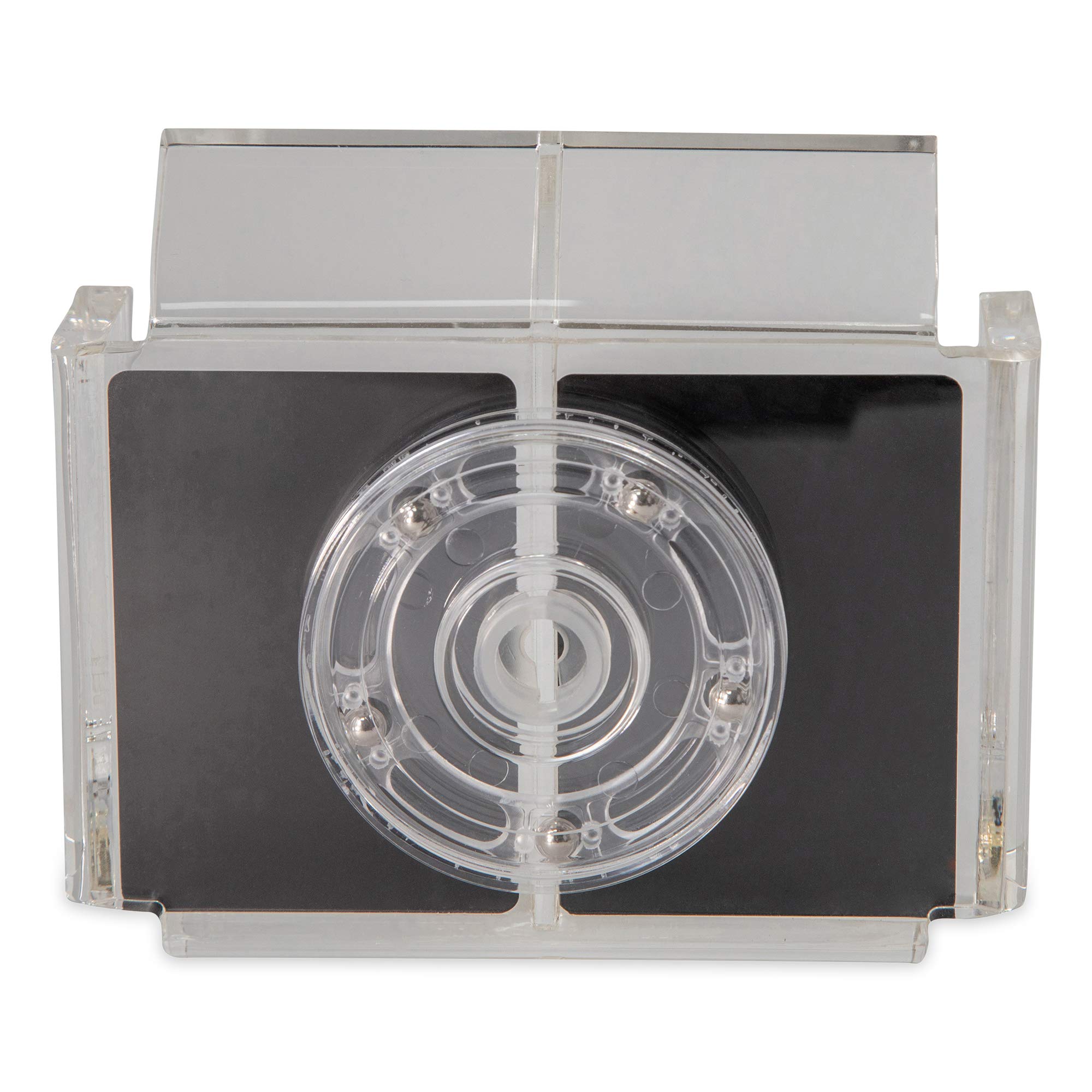 Acrylic Canasta Card Holder Tray with 2 Decks of Playing Cards - Sliding Lid & Revolving Base for Organized Card Storage - Perfect for Game Nights, Casino Parties & Family Gatherings