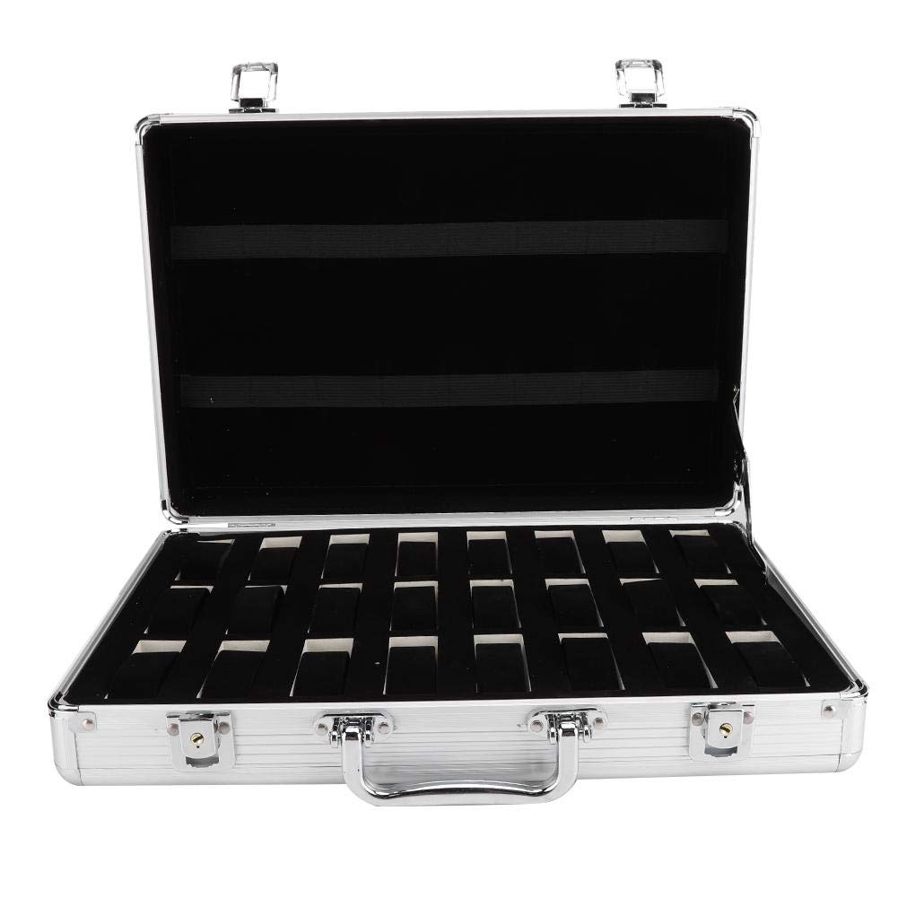 Premium Aluminum Watch Display Case - 24 Grid Watch Holder Box for Collector Storage, Sunglasses & Jewelry Organizer | Perfect for Watch Enthusiasts, Birthday Gifts & Travel Accessories