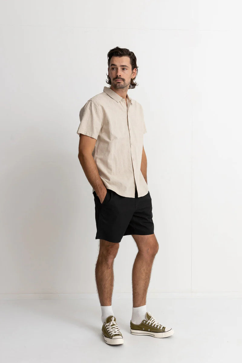 Classic Linen Shirt for Men - Breathable Sand Color Casual Button Down Shirt | Perfect for Summer, Beach Vacations & Outdoor Activities