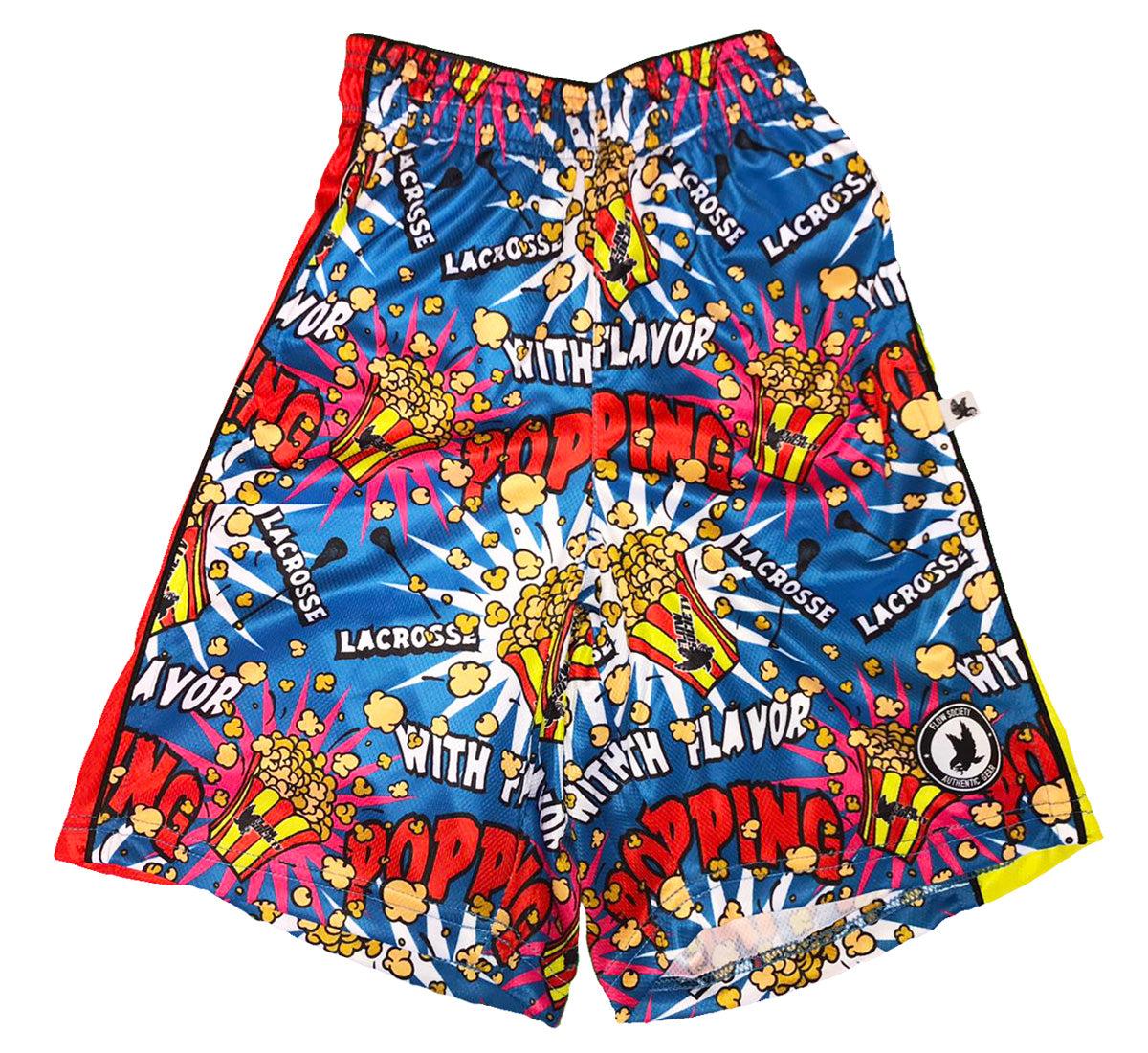 Men's Flow Popcorn Attack Shorts - Lightweight Quick-Dry Running & Gym Workout Shorts for Men - Perfect for Jogging, Training & Outdoor Activities
