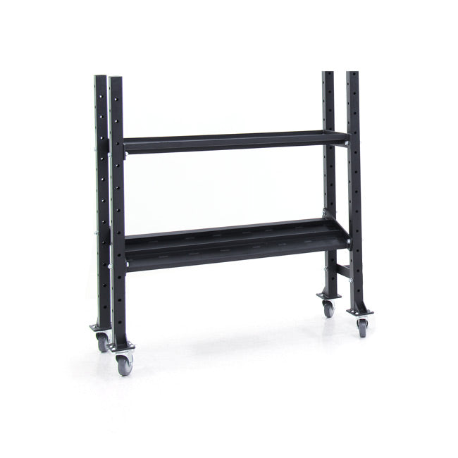 XM Fitness 2-Tier Kettlebell & Dumbbell Storage Rack - Heavy Duty Weight Rack Organizer for Home Gym, Garage, and Fitness Studio - Perfect for Dumbbell and Kettlebell Organization