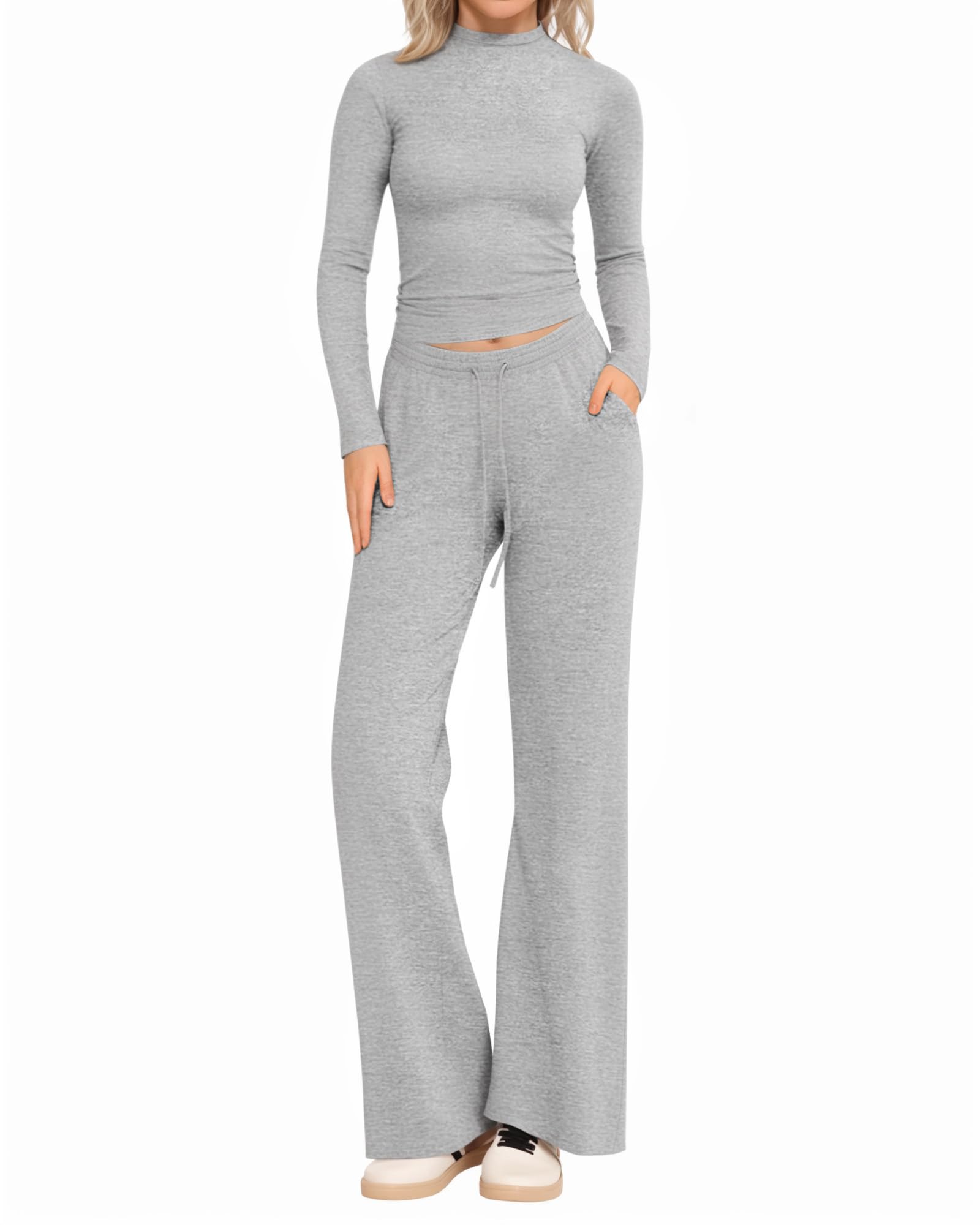 MANGOPOP Women's 2 Piece Lounge Sets - Soft Tracksuit Outfits for Fall & Winter | Cozy Sweatshirt & Jogger Pants Set | Perfect for Home, Yoga, Travel & Casual Wear