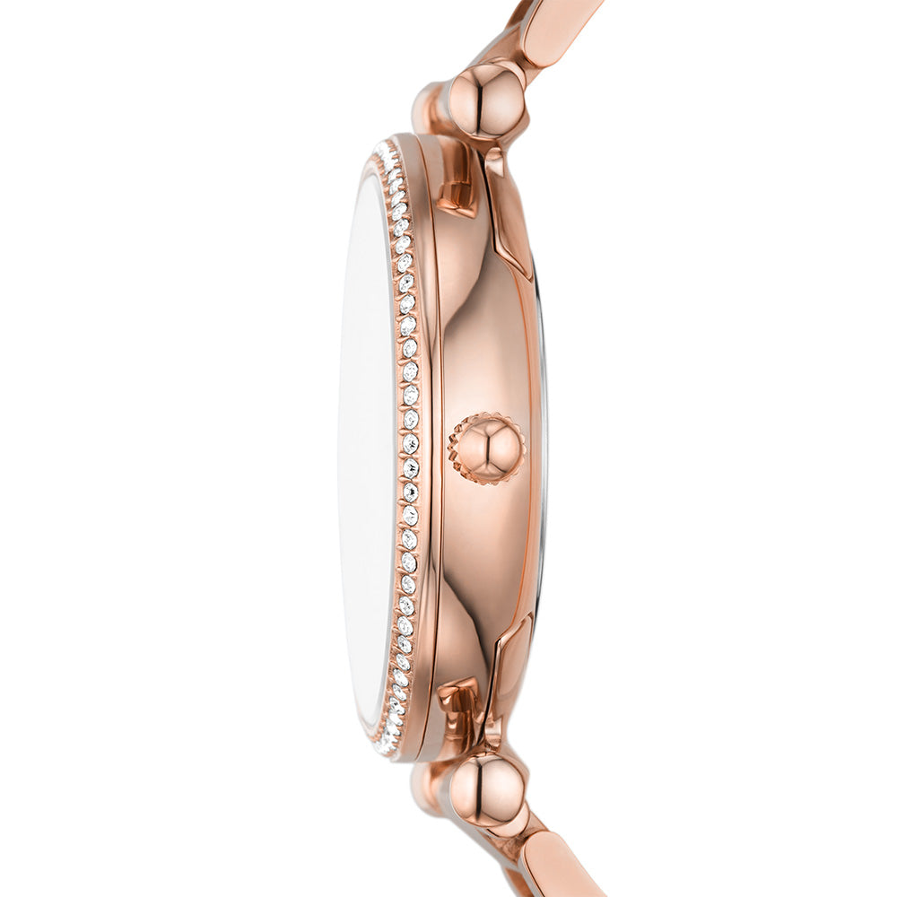 Fossil ES5317 Carlie Rose Gold-Tone Stainless Steel Women's Watch - Elegant & Stylish for Everyday Wear, Office & Special Occasions