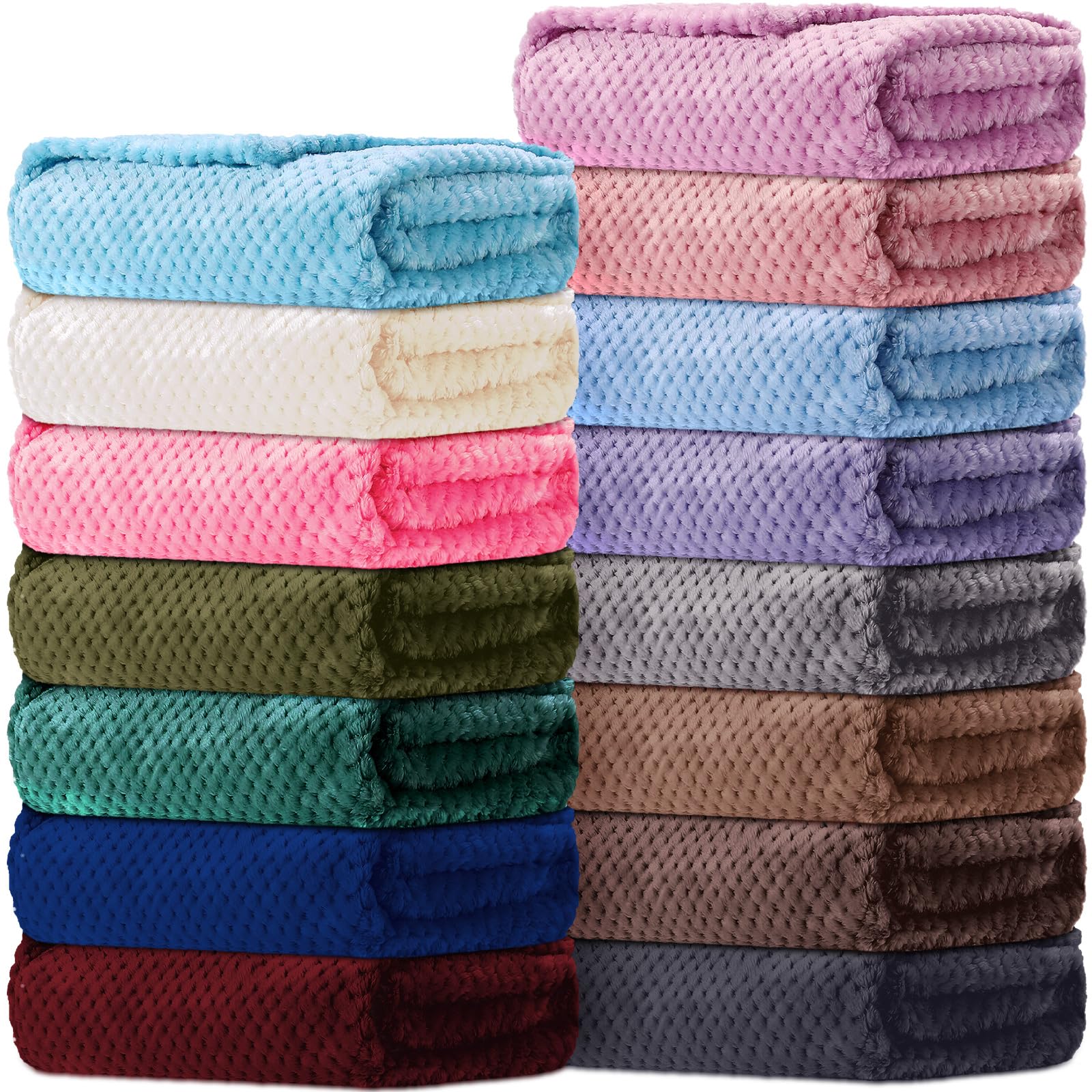 **Newwiee 15-Pack Baby Flannel Blankets 30x40 Inches - Ultra Soft & Warm Swaddle Blankets for Newborns, Toddlers, Nursery, Crib, Stroller & Hospital Use - Cozy Receiving Blankets for Baby Shower Gifts**    *(Perfect for Snuggling, Swaddling, Stroller Trips & Nursery Decor)*