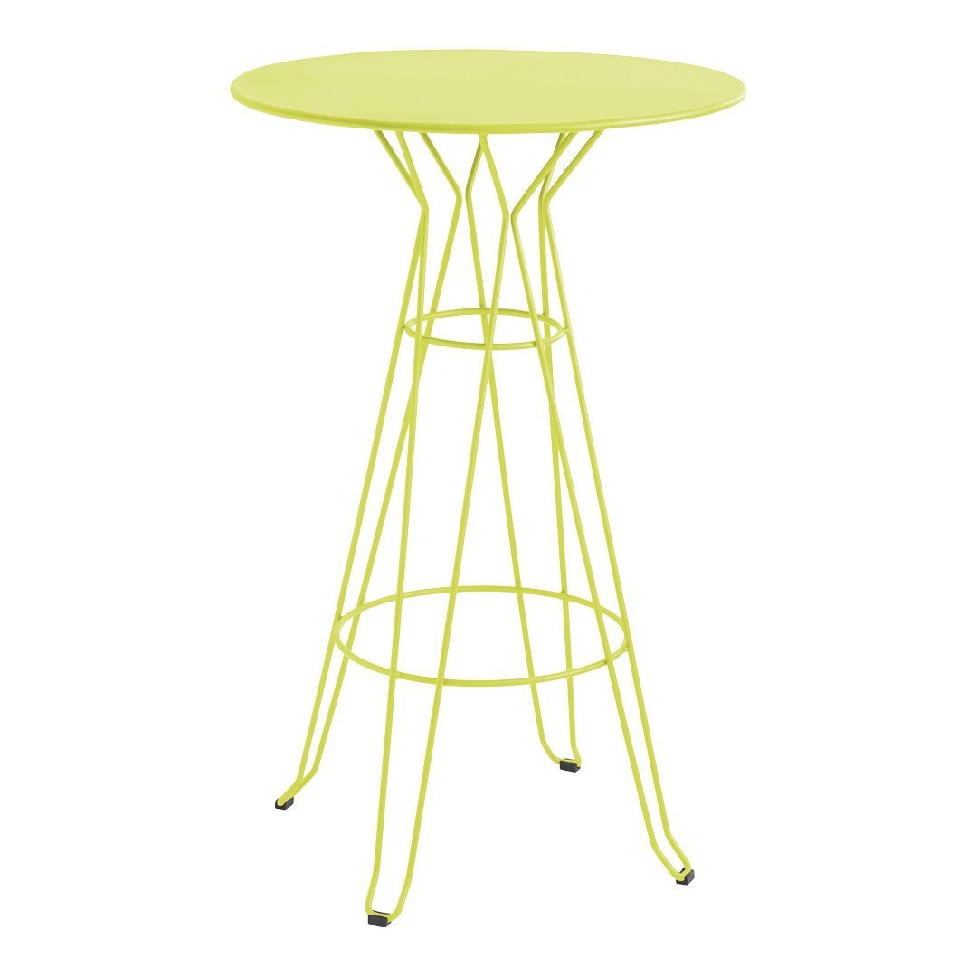 Round Bar Table for Patio & Outdoor Dining - Capri Style Counter Height Table for Kitchen, Bistro, and Restaurant Use