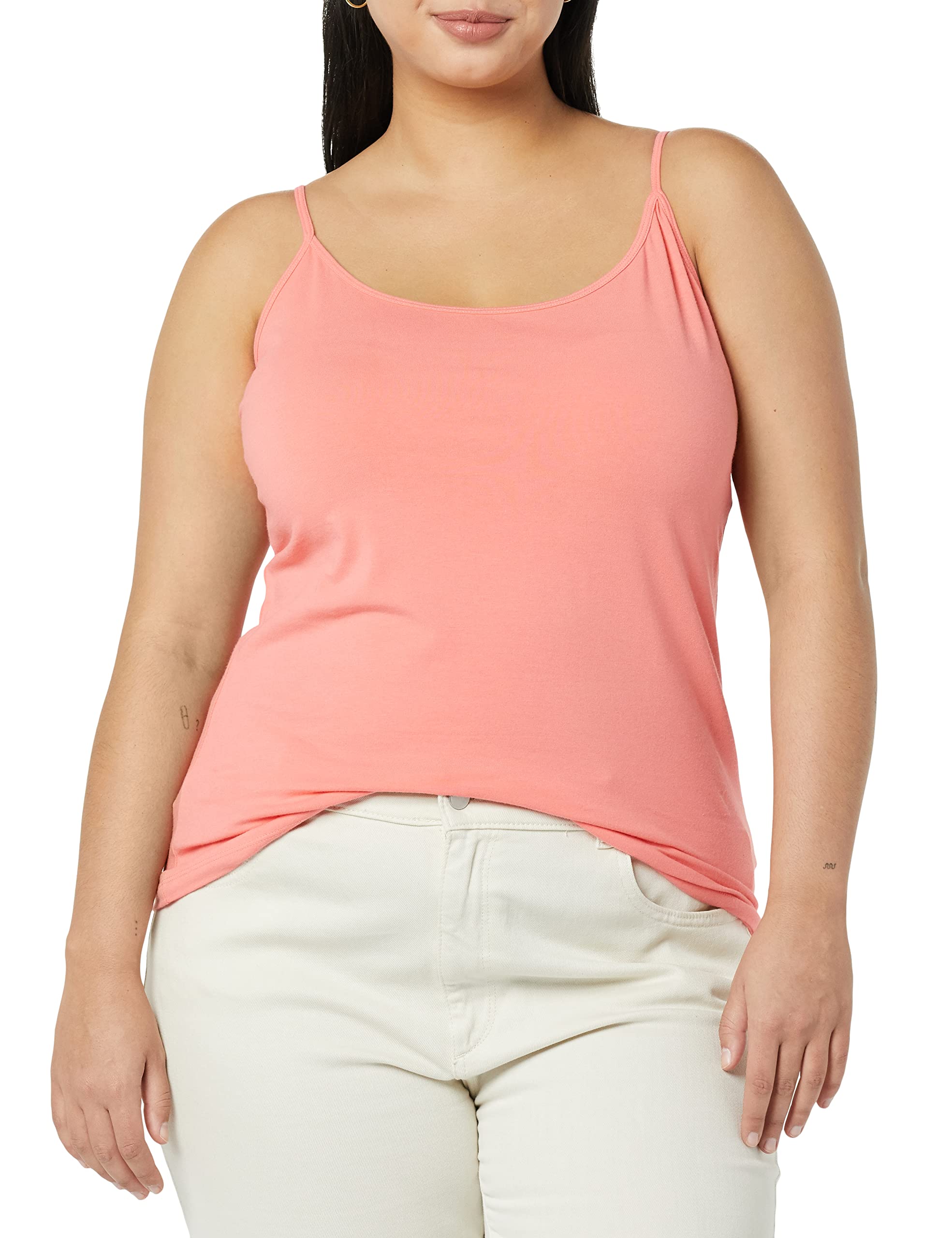 Amazon Essentials Women's Slim-Fit Camisole Tank Tops - 4 Pack | Soft Stretch Comfort for Layering, Sleep & Everyday Wear | Basic Undershirts for Work, Yoga & Casual Outfits