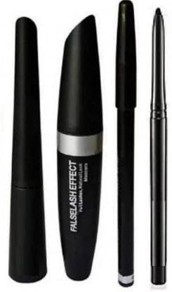 KAARM Professionals NEW Eye Makeup Set - Waterproof Kajal, Eyeliner, Mascara & Eyebrow Pencil for Long-Lasting Smudge-Proof Look | Perfect for Daily Use, Parties & Special Occasions