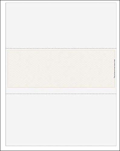 EGP Blank Laser Check Stock - 500 Sheets, Middle Location, Herringbone Pattern for Check Printing | Perfect for Business Checks, Payroll & Financial Documents
