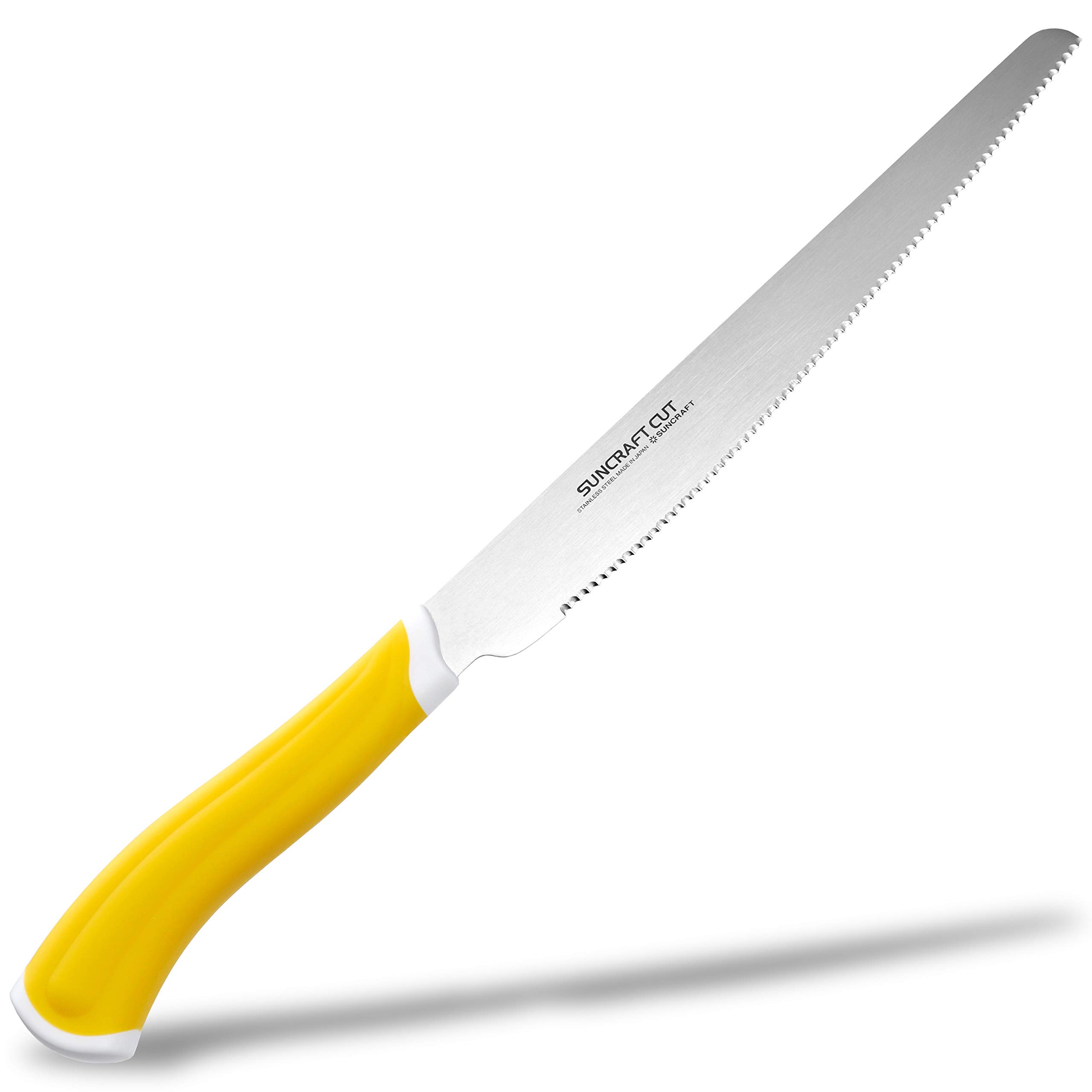 Premium 8.3 Inch Stainless Steel Serrated Bread Knife - Japanese Seki High-Quality Bread Cutter with Ergonomic Plastic Handle - Perfect for Slicing Homemade Bread, Baguettes, and Artisan Loaves - Ideal for Bakers, Home Chefs, and Kitchen Enthusiasts