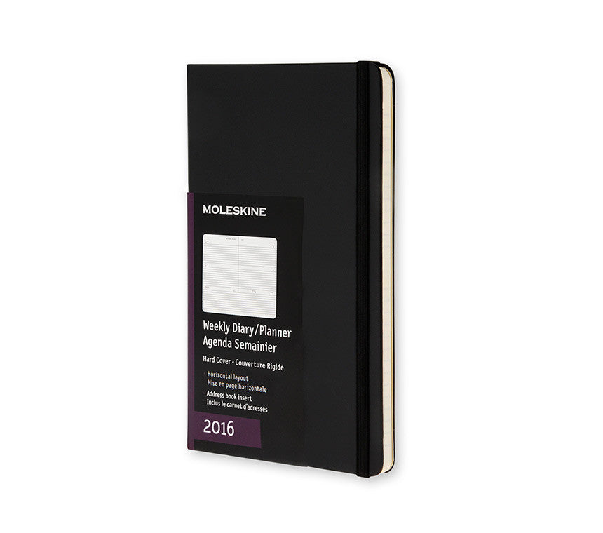 Moleskine 12-Month Horizontal Weekly Planner - Hard Cover Notebook for Work, School & Daily Organization | Perfect for Professionals & Students