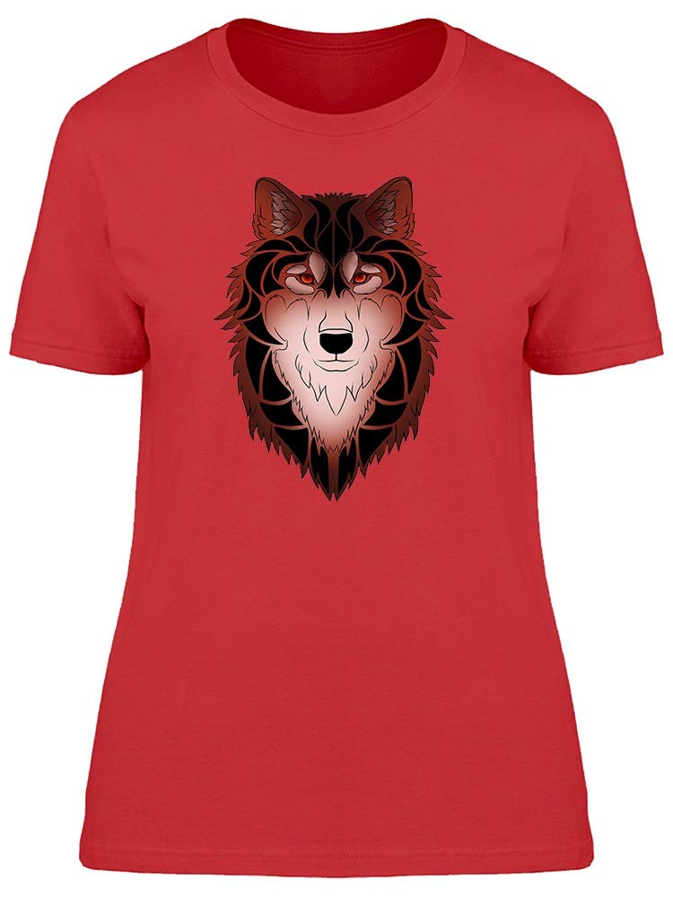 Red and Black Wolf Graphic T-Shirt for Men - Stylish Casual Tee for Outdoor Adventures & Streetwear