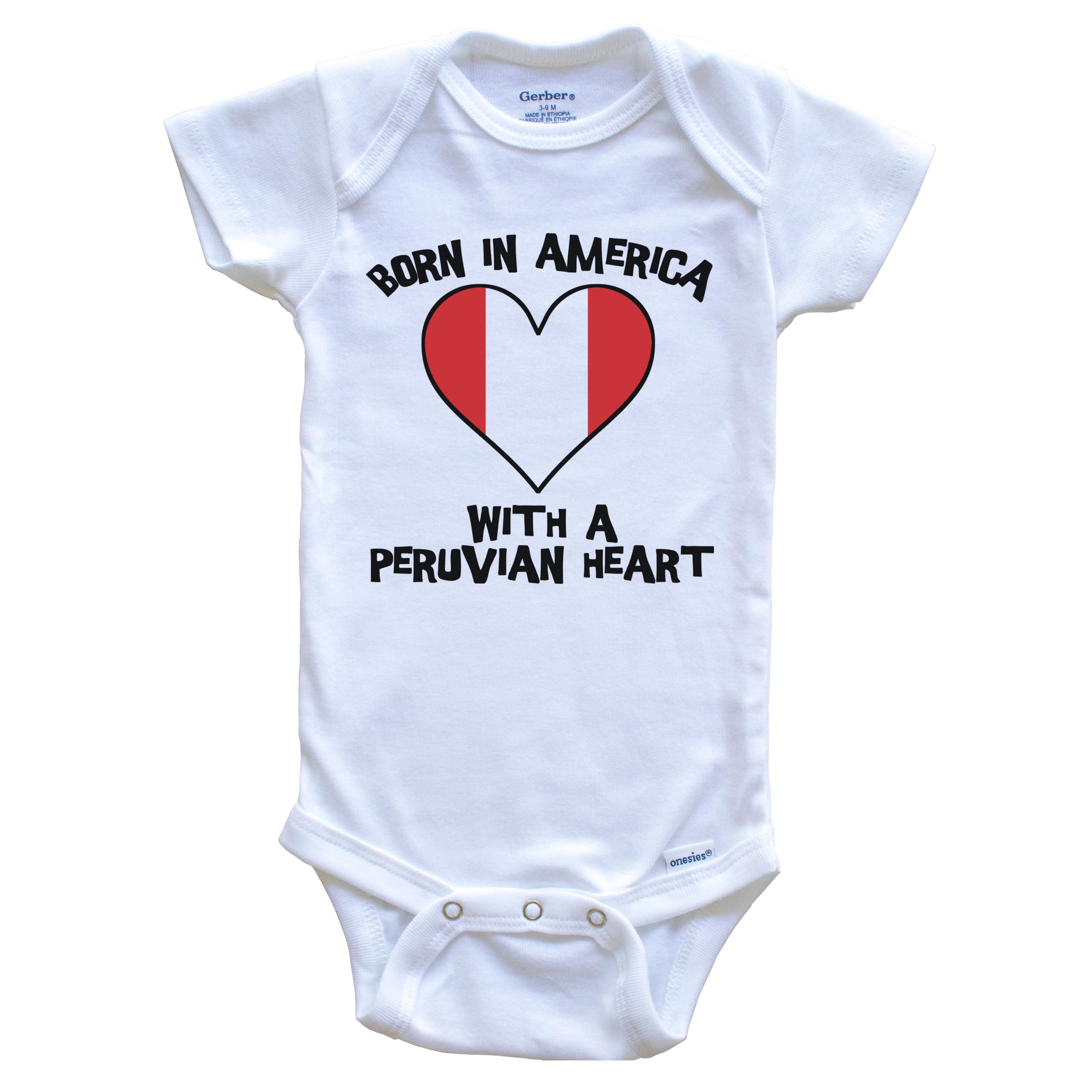 Peru Flag Baby Bodysuit - Soft One-Piece Infant Outfit with American Quality | Perfect for Holidays, National Pride & Photo Shoots