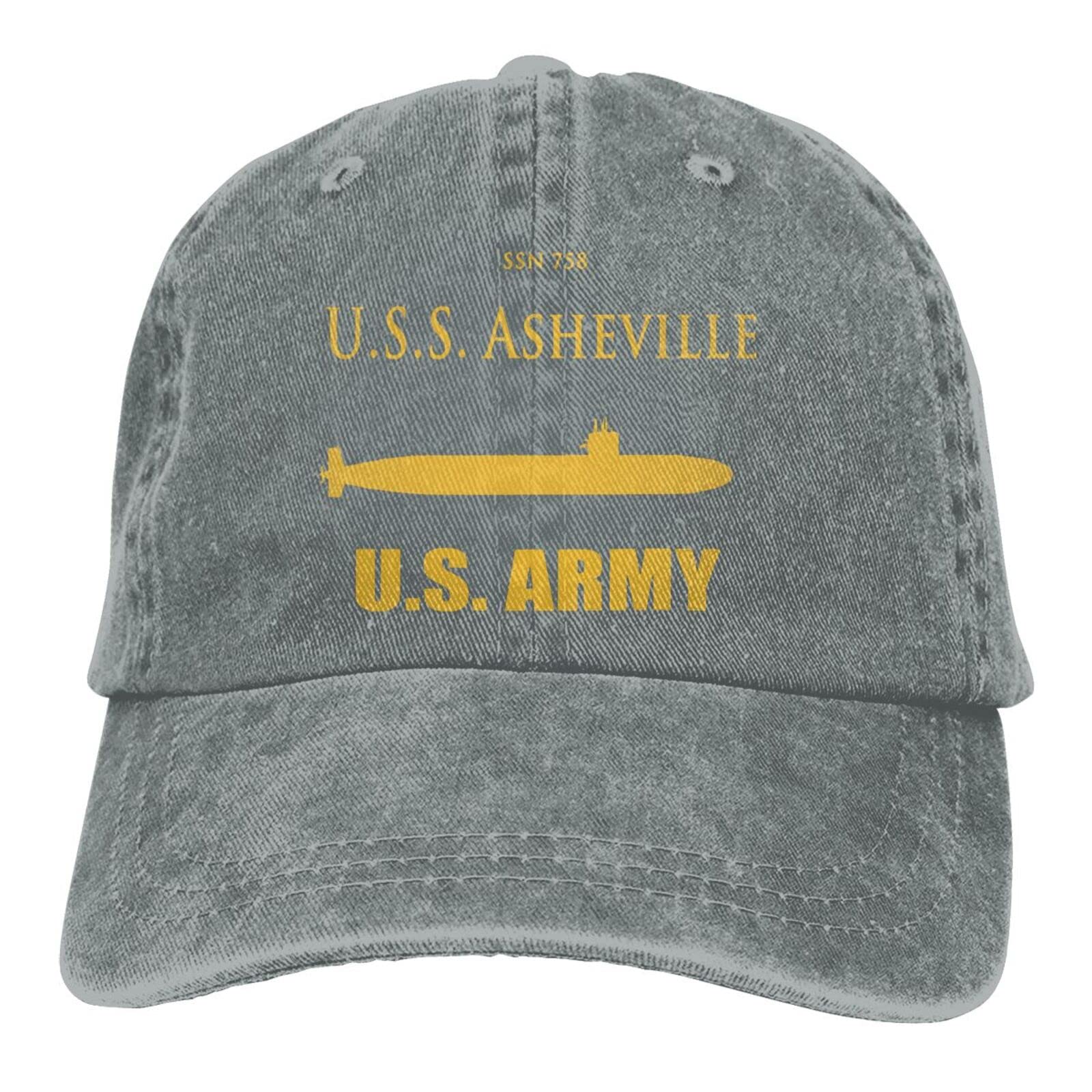 SSN 758 USS Asheville Unisex Adjustable Cotton Baseball Cap - Military Navy Veteran Hat for Men & Women - Perfect for Outdoor Activities, Sports & Patriotic Events