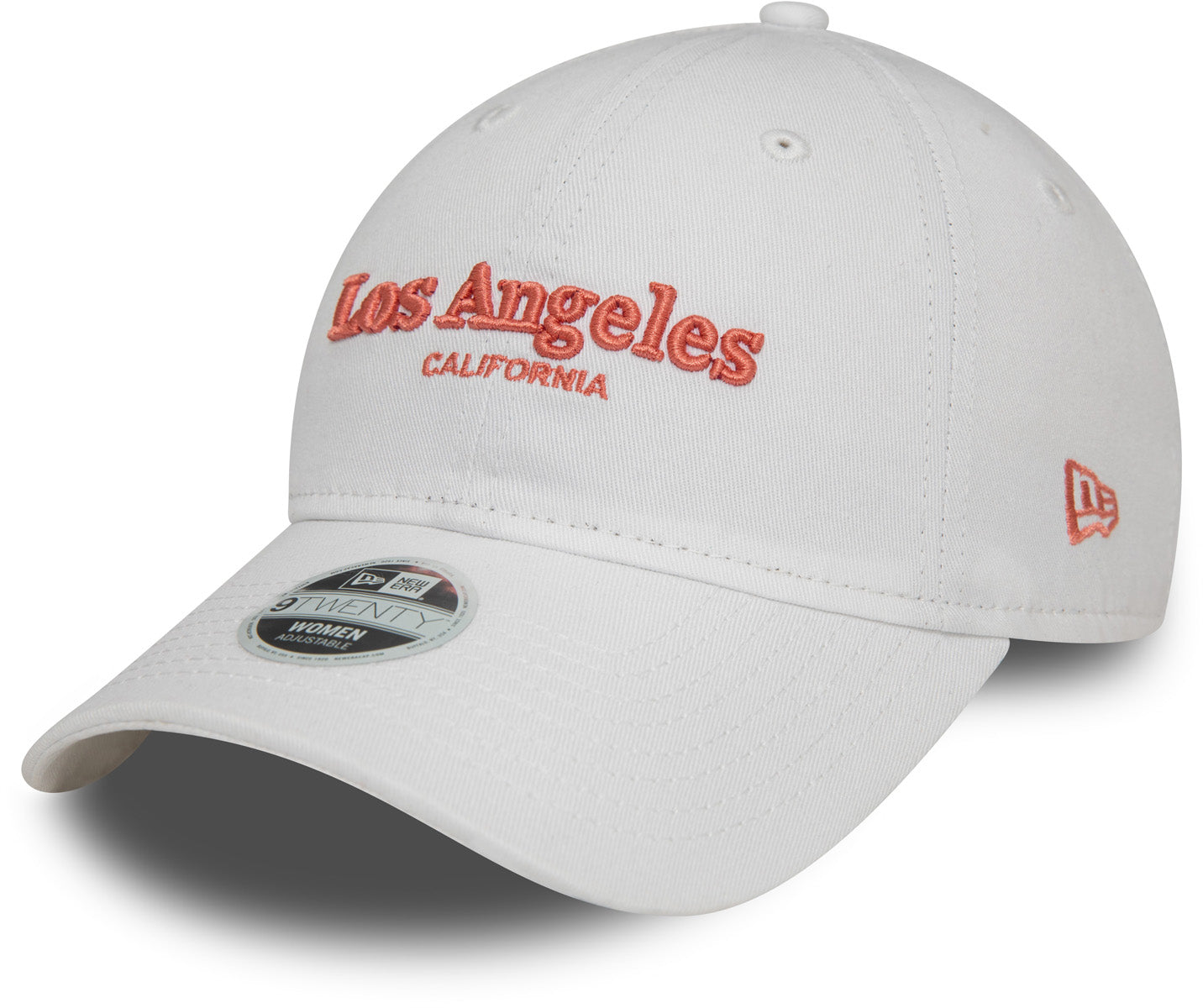 Los Angeles Women's New Era 9Twenty Wordmark White Baseball Cap - Adjustable Snapback Hat for Fashion & Sports - Perfect for Casual Outfits, Running, and Outdoor Activities
