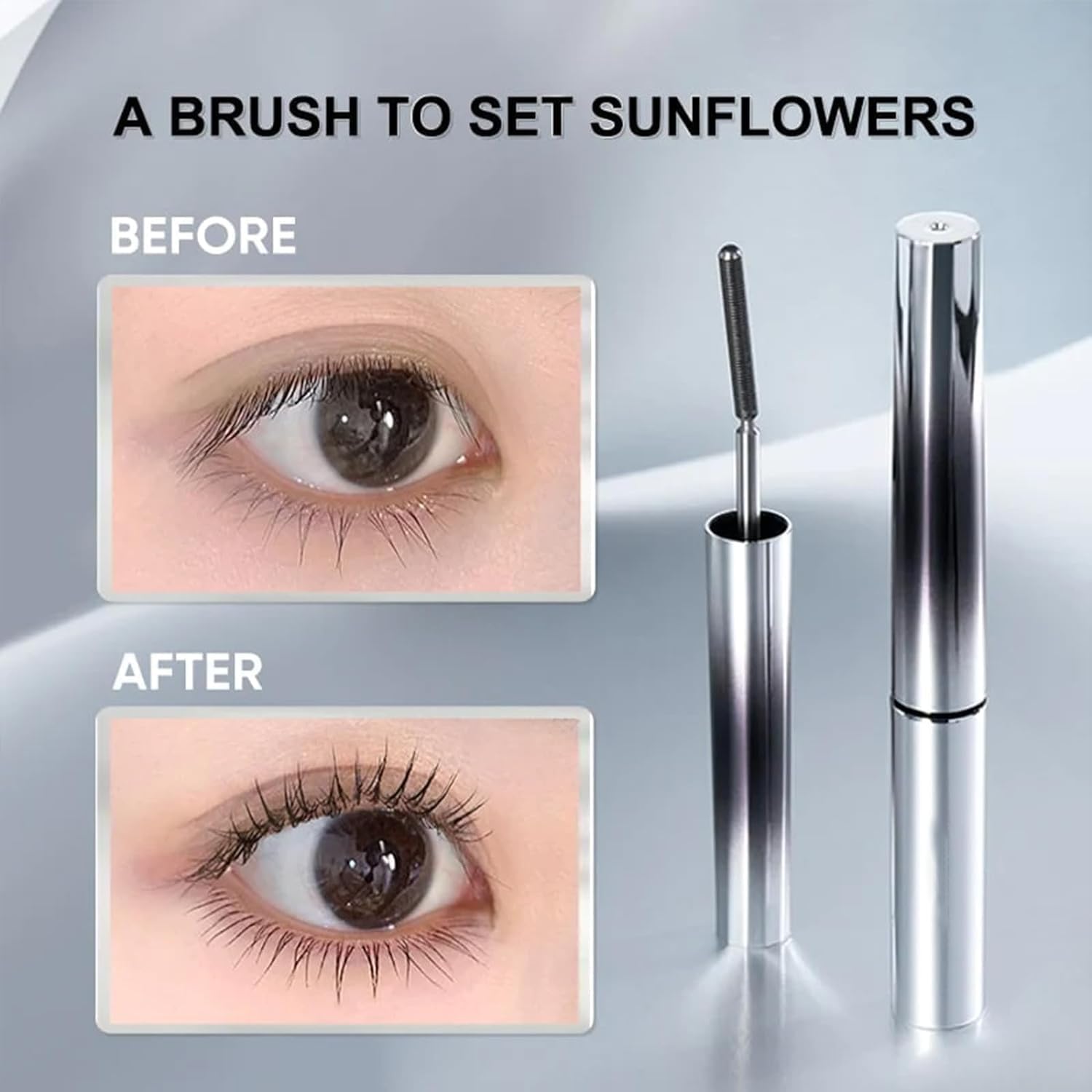 Waterproof Long Lasting Curling Iron Wand Mascara - Black Volumizing & Lengthening Mascara for Dramatic Lashes | Perfect for Everyday Wear, Parties & Special Occasions