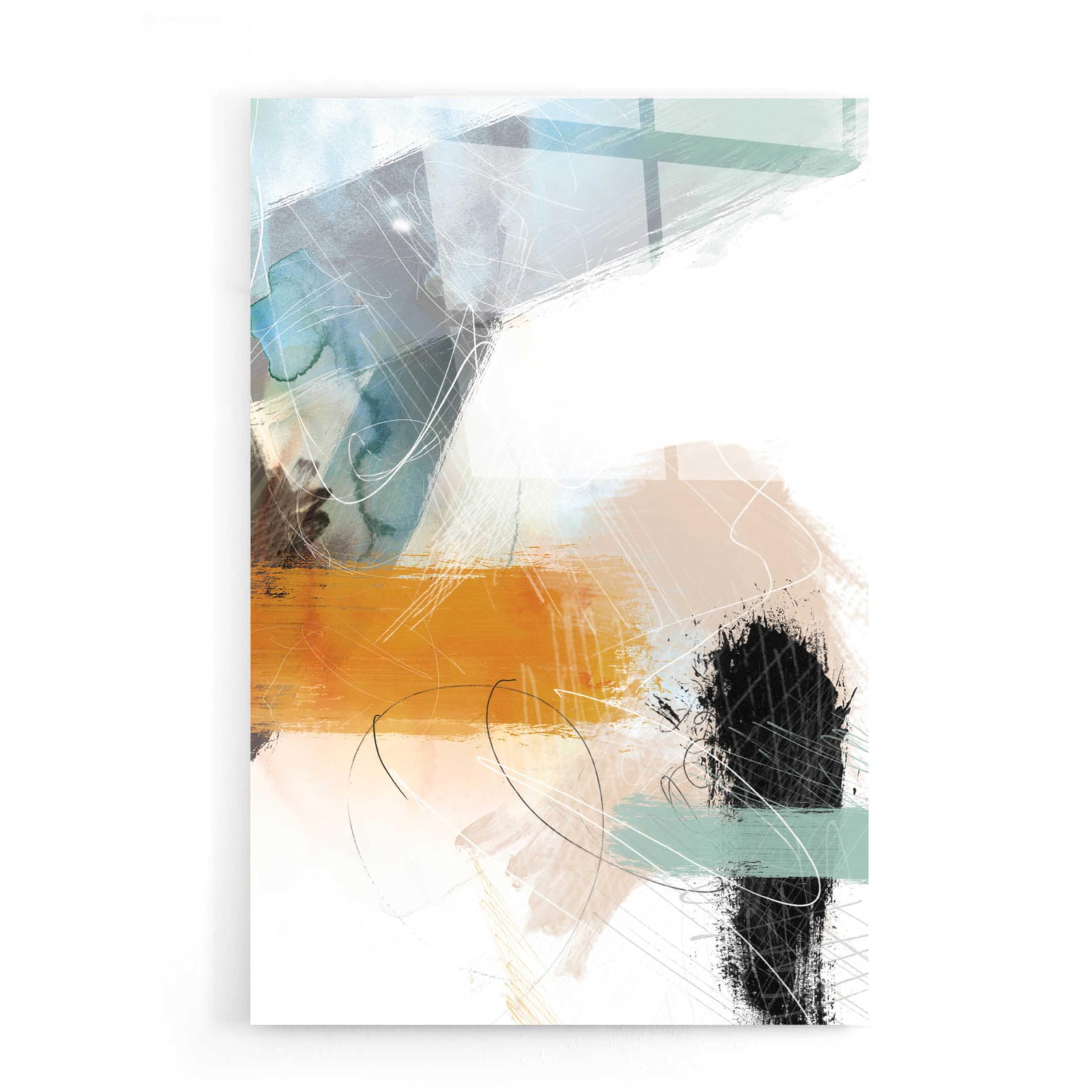 Abstract Blush No. 2 Acrylic Glass Wall Art by Louis Duncan-He - 16x24 Inches Modern Home Decor for Living Room, Bedroom & Office