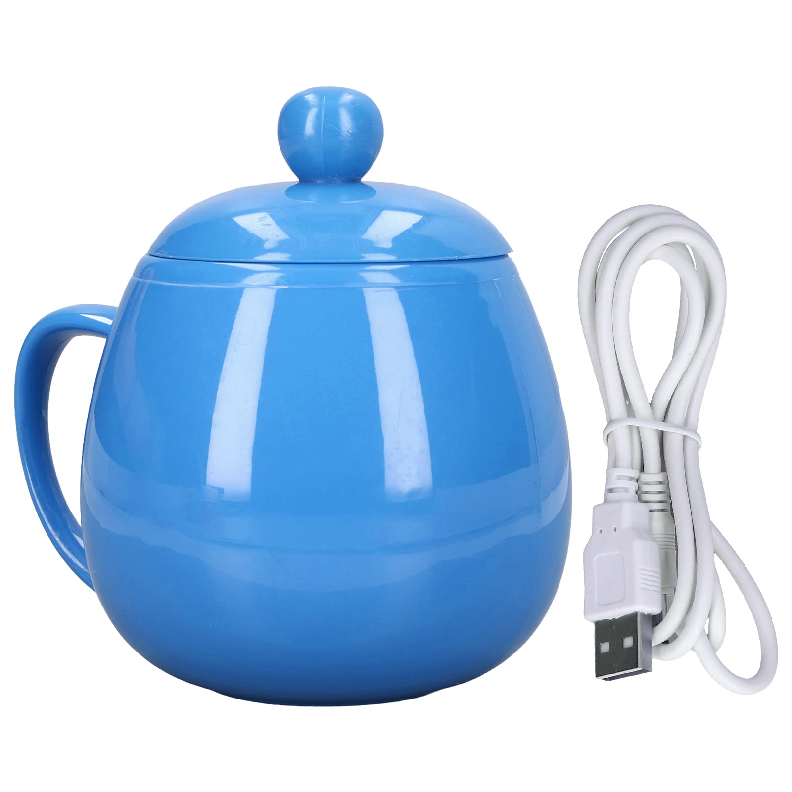 USB Electric Warmer Mug - 5V Desktop Heating Cup for Coffee, Tea & Milk (Blue) | Perfect for Office, Home & Travel Use
