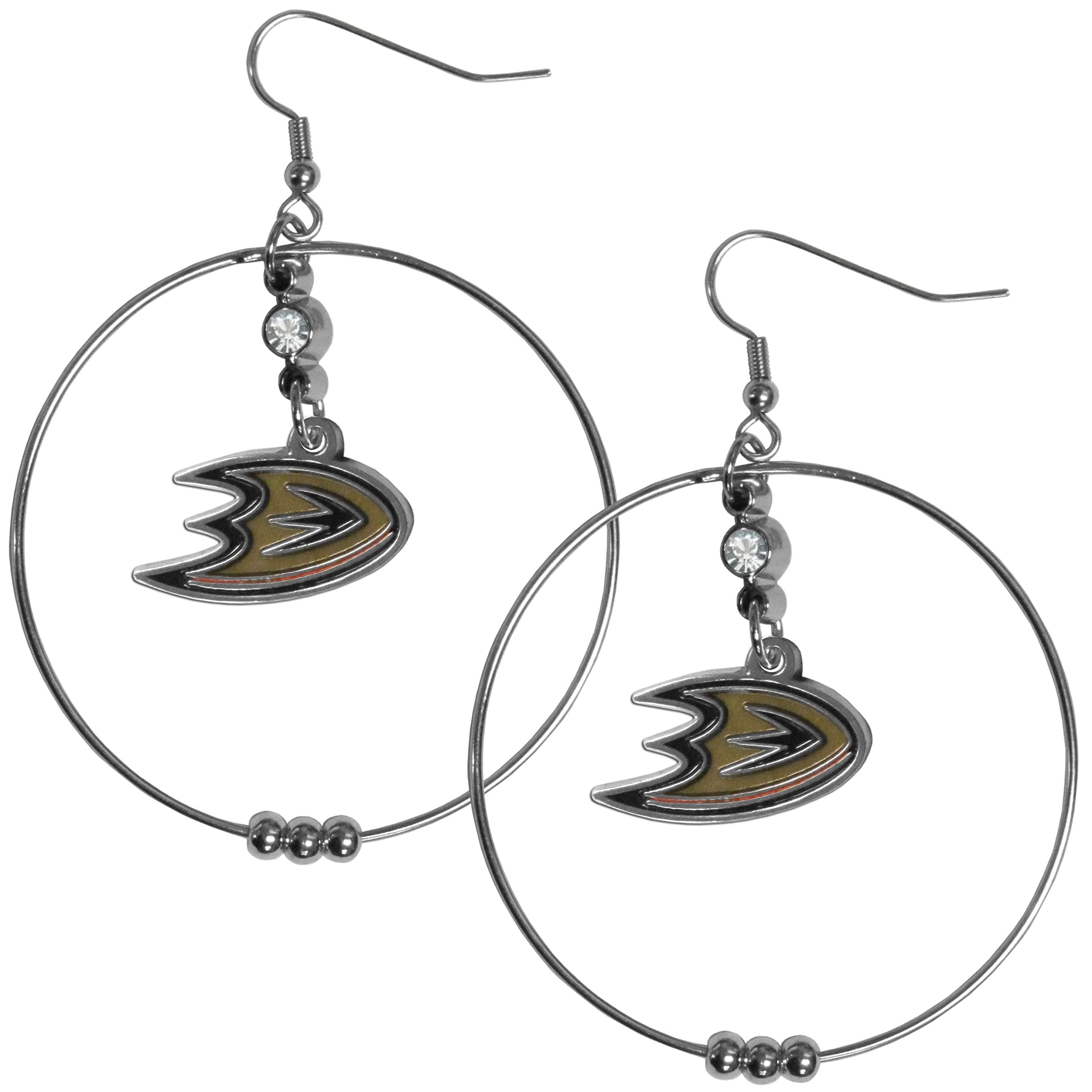 Siskiyou Sports NHL 2 Inch Hoop Earrings for Women - Officially Licensed Hockey Team Jewelry - Perfect for Game Day, Fan Gifts & Sports Fashion Accessories