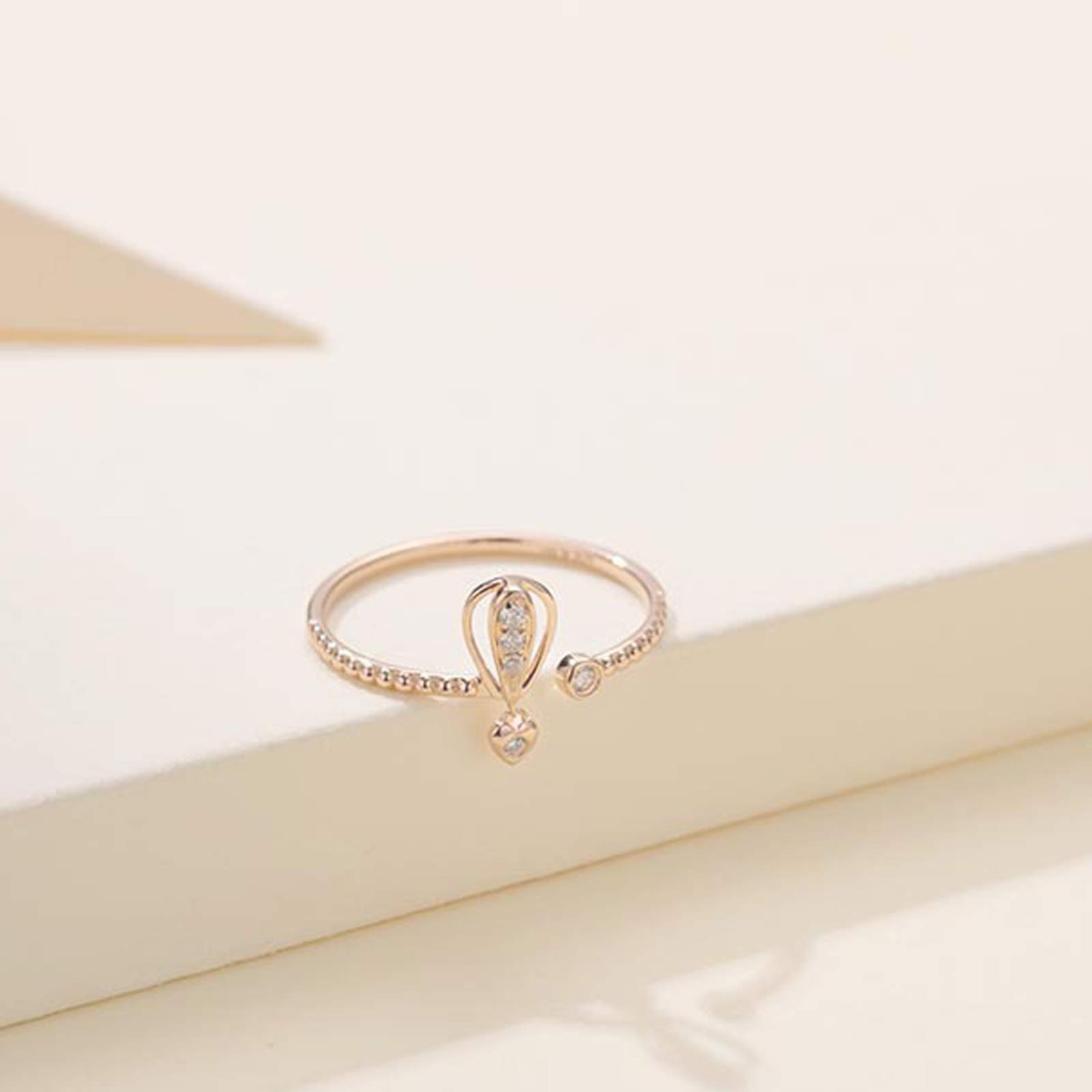 0.05ct Rose Gold Engagement Ring for Women - 18K Rose Gold Diamond Wedding Band, Cute Hot Air Balloon Design, Promise Ring for Girlfriend, Anniversary Gift, Valentine's Day Present