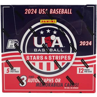 2024 Panini USA Stars & Stripes Baseball H2 Box - 24 Pack Trading Cards Collection with Rookie Cards & Autographs | Perfect for Collectors, Gift Giving & Fantasy Baseball Leagues